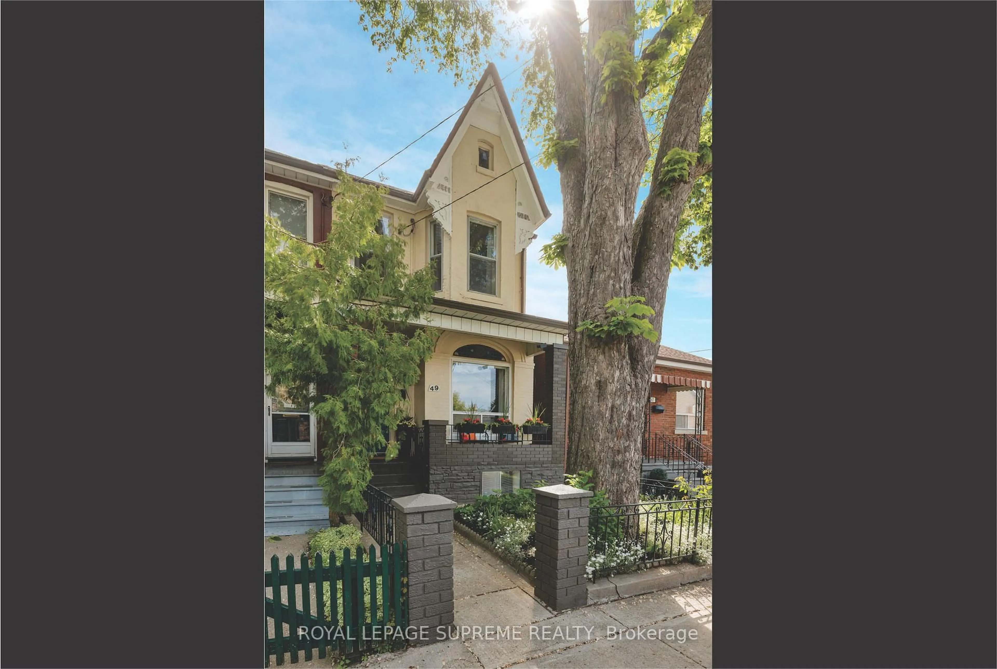 Home with brick exterior material, street for 49 Palmerston Ave, Toronto Ontario M6J 2J2
