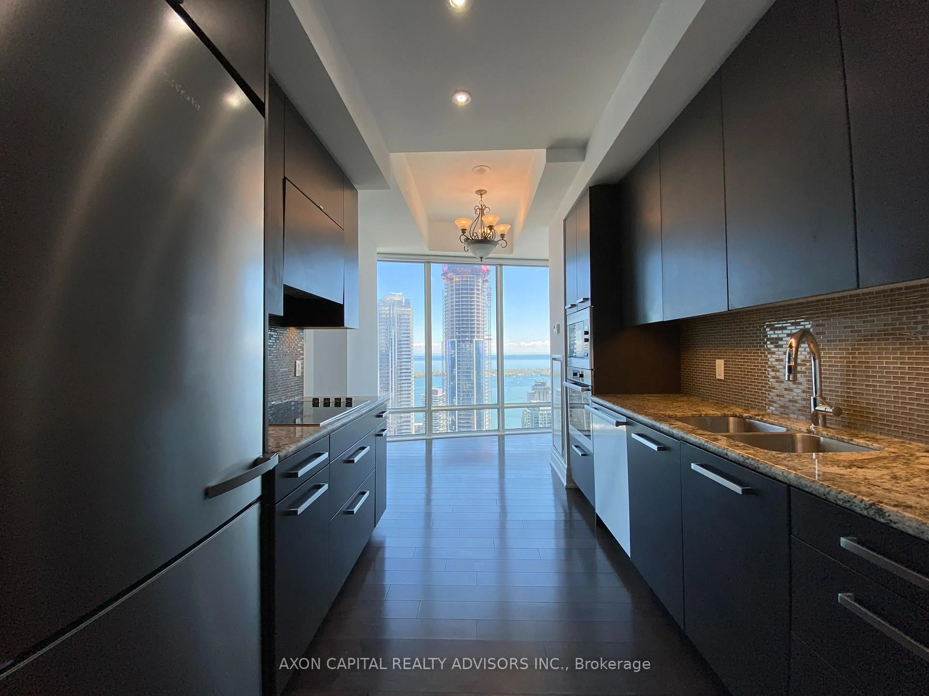 Contemporary kitchen, ceramic/tile floor for 8 The Esplanade N/A #5409, Toronto Ontario M5E 0A6