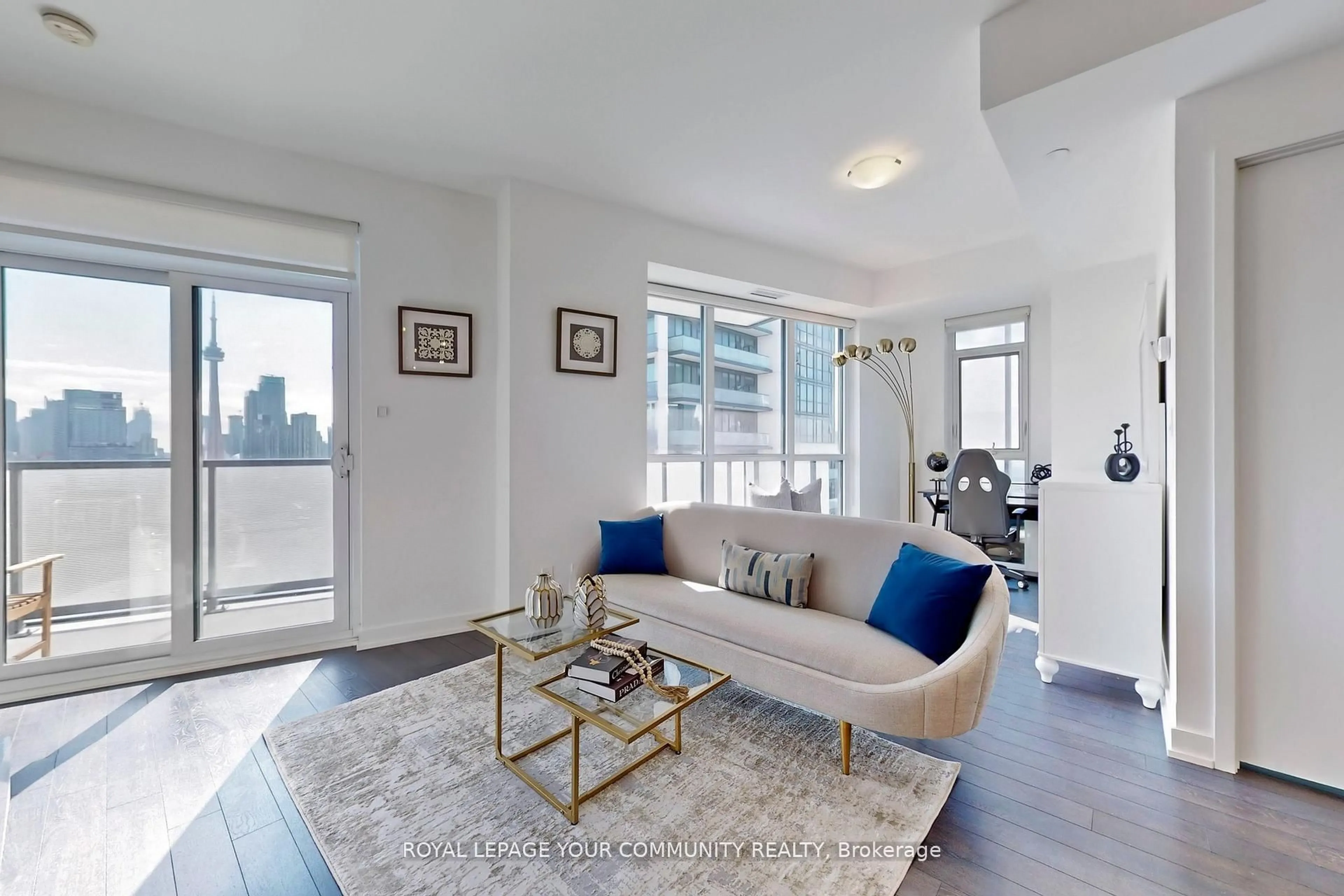 Living room with furniture, unknown for 50 Ordnance St #2411, Toronto Ontario M6K 0C6
