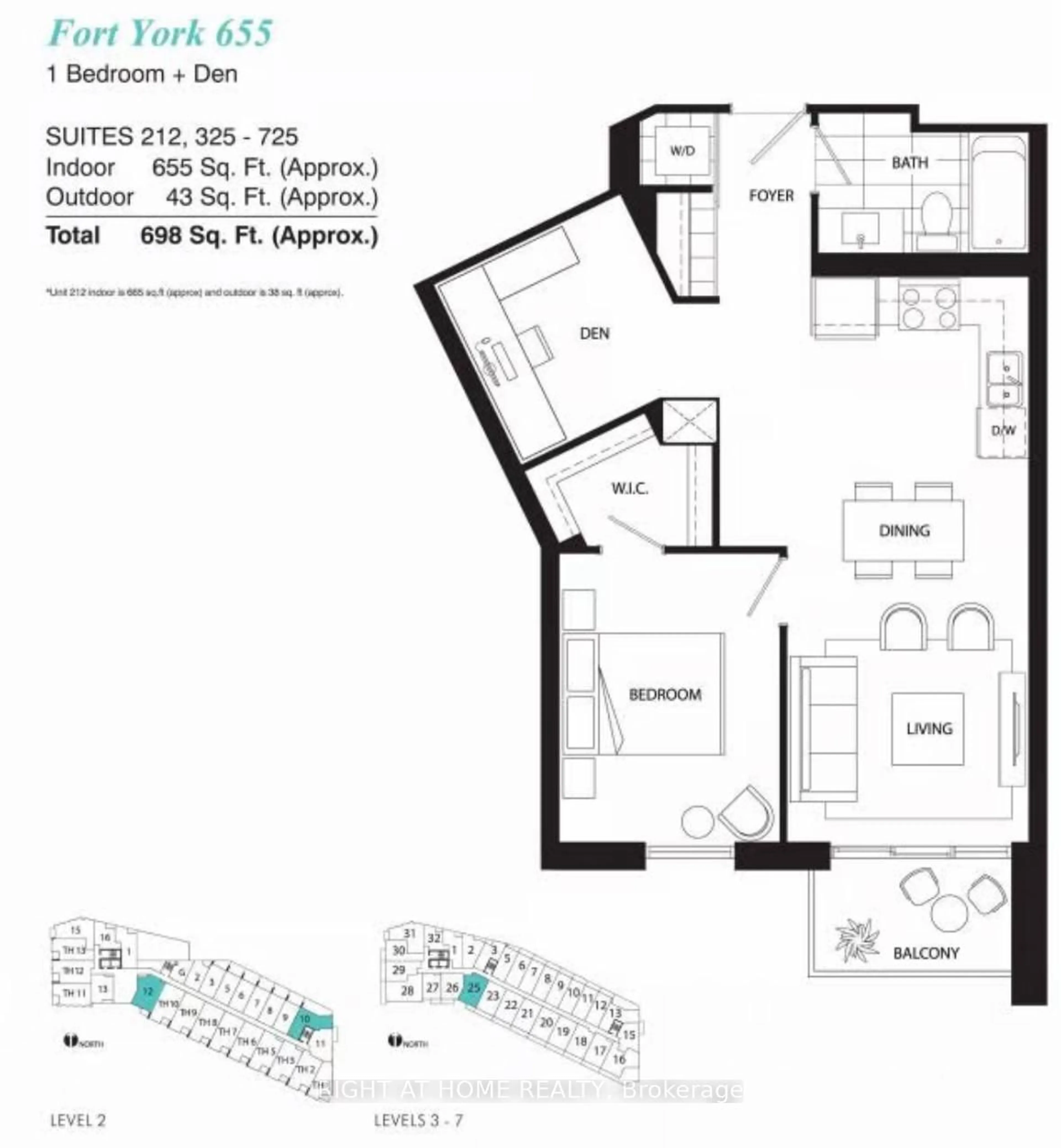Floor plan for 50 Bruyeres Mews #625, Toronto Ontario M5V 0H8