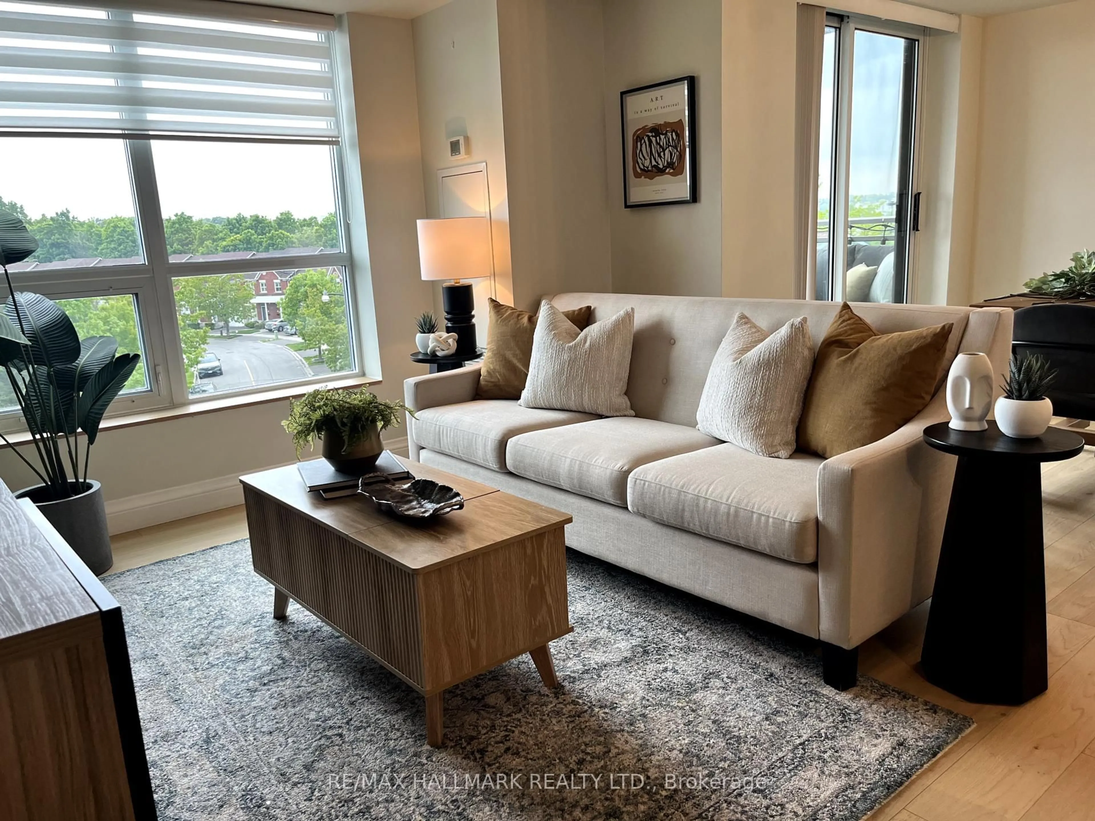 Living room with furniture, unknown for 120 Dallimore Circ #407, Toronto Ontario M3C 4J1