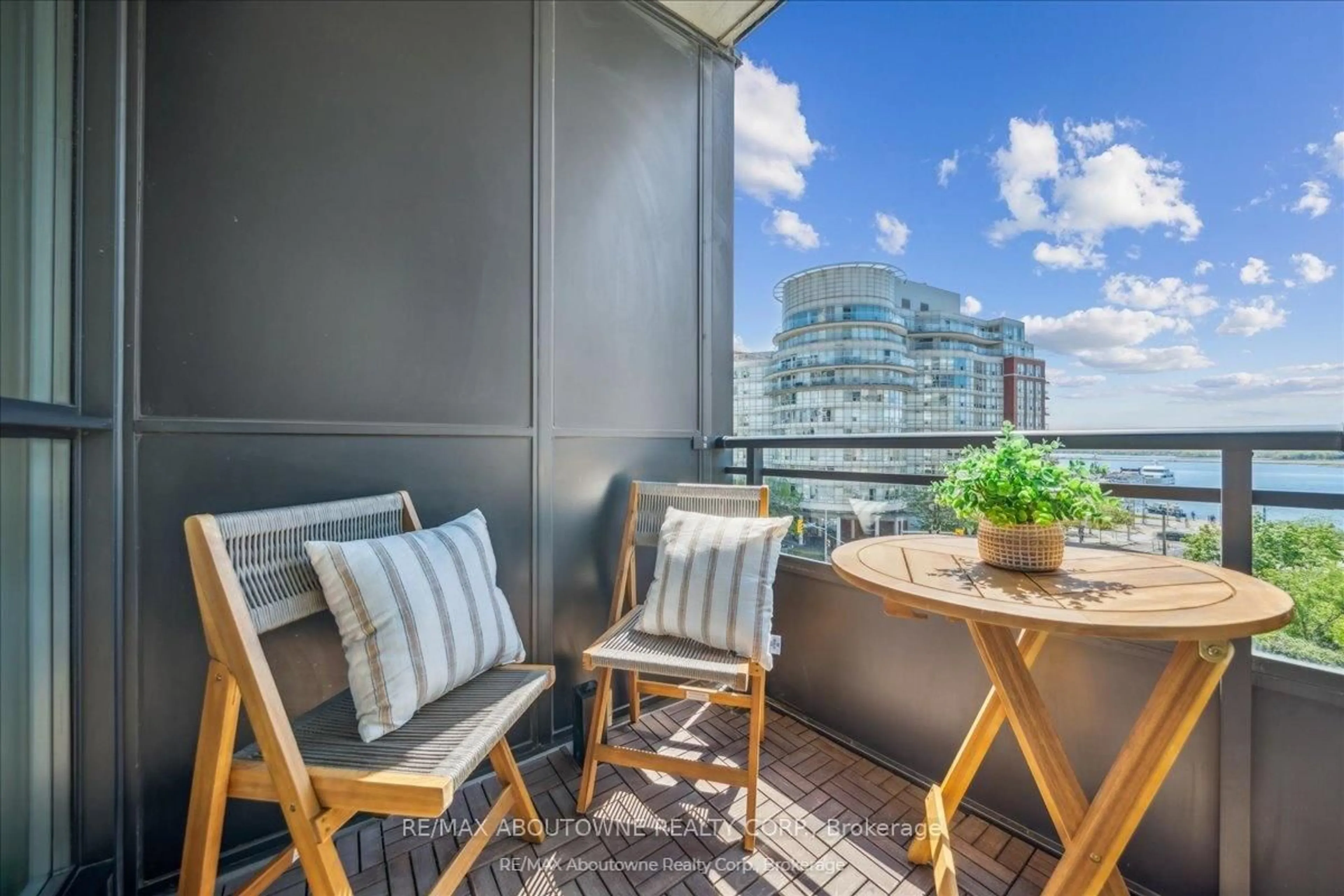 Balcony in the apartment, unknown for 38 Dan Leckie Way #608, Toronto Ontario M5V 2V6