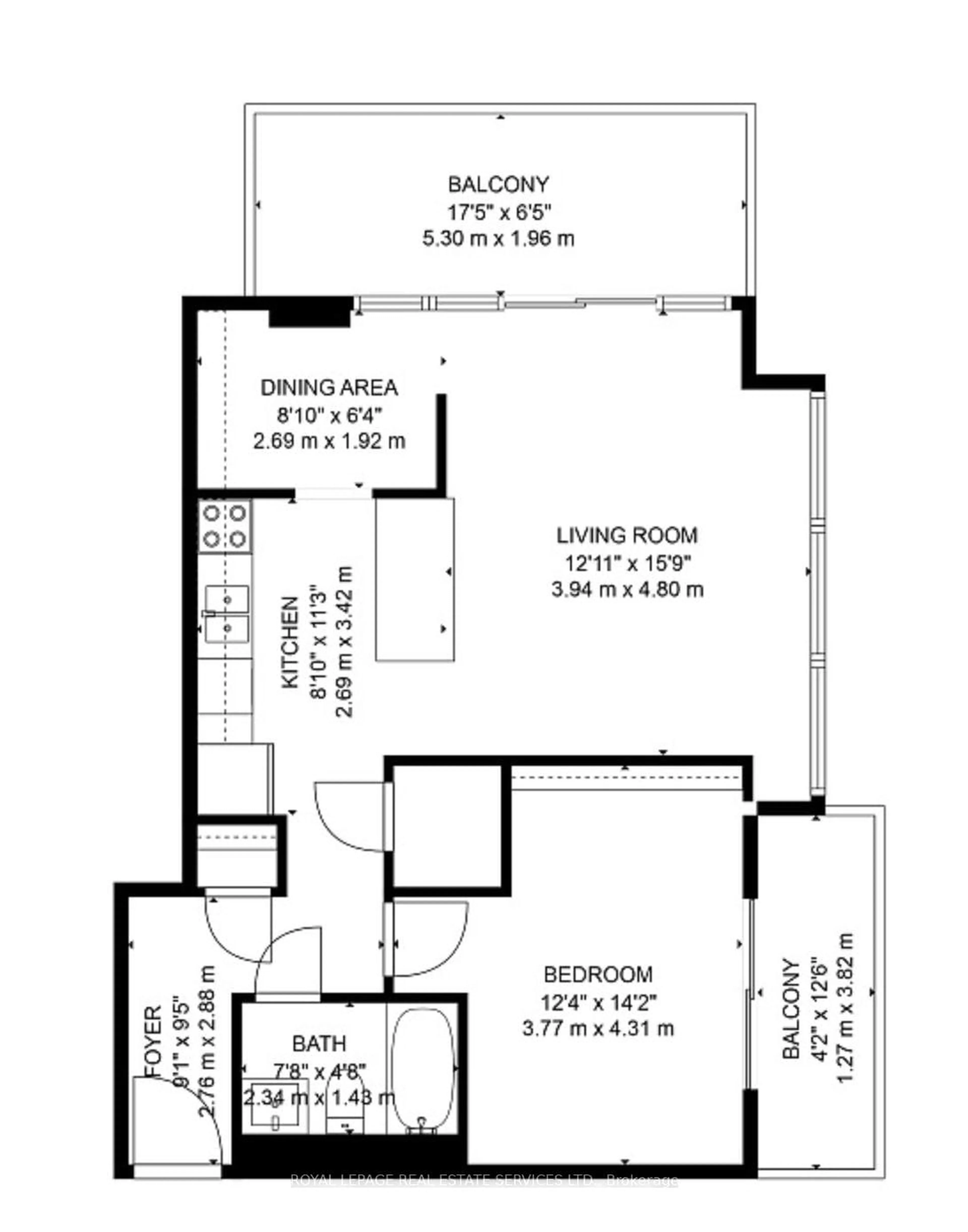 Floor plan for 100 Western Battery Rd #1203, Toronto Ontario M6K 3S2