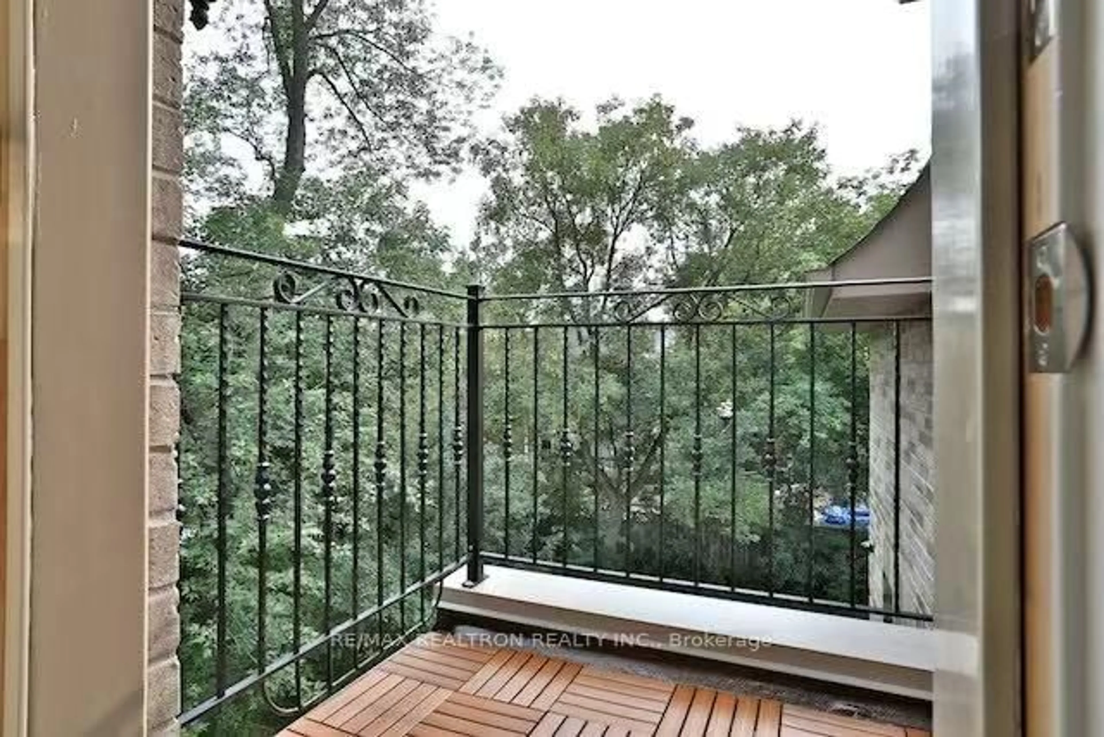 Balcony in the apartment, forest/trees view for 255 Ellerslie Ave, Toronto Ontario M2N 1Y5