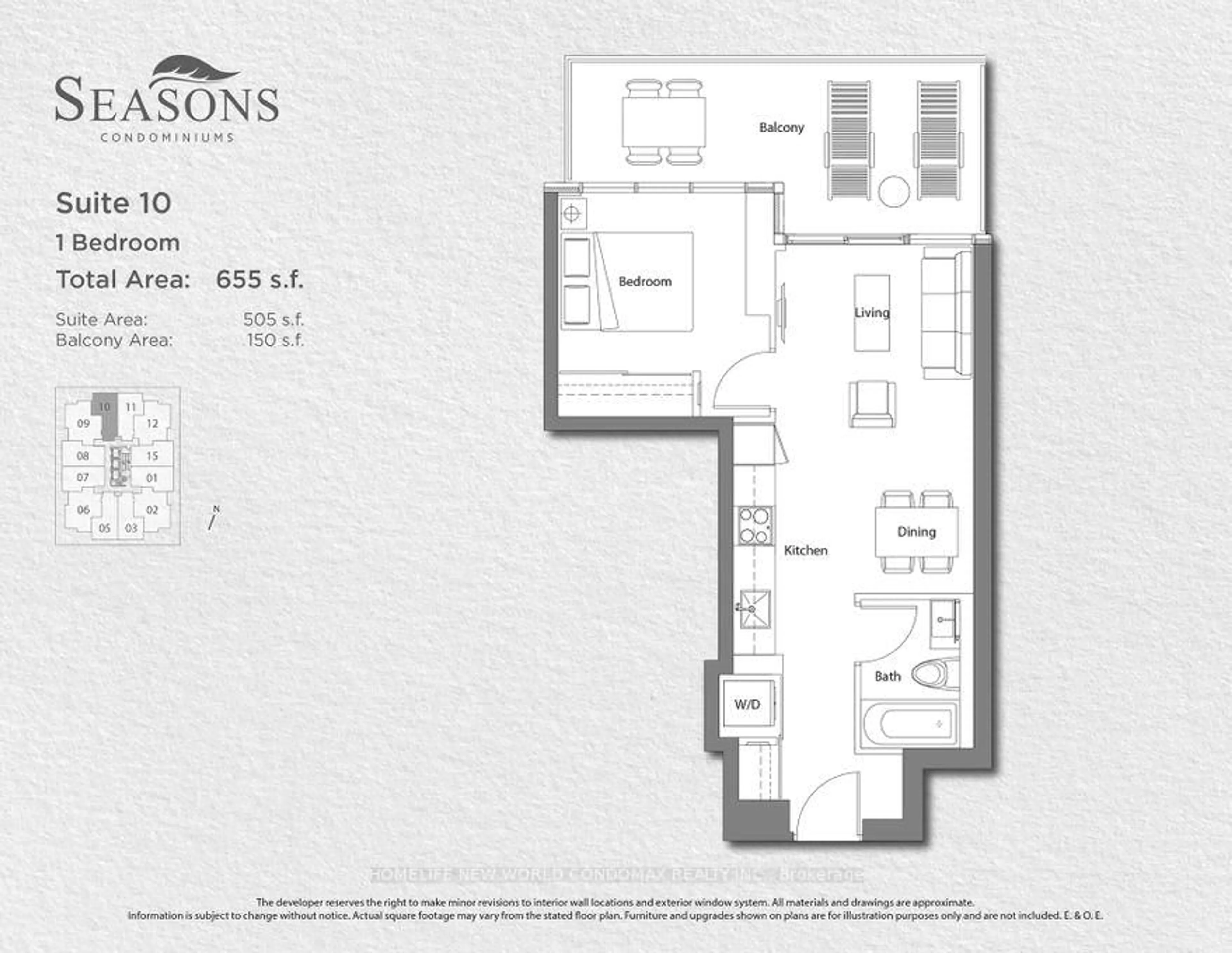 Floor plan for 95 Mcmahon Dr #710, Toronto Ontario M2K 0H2