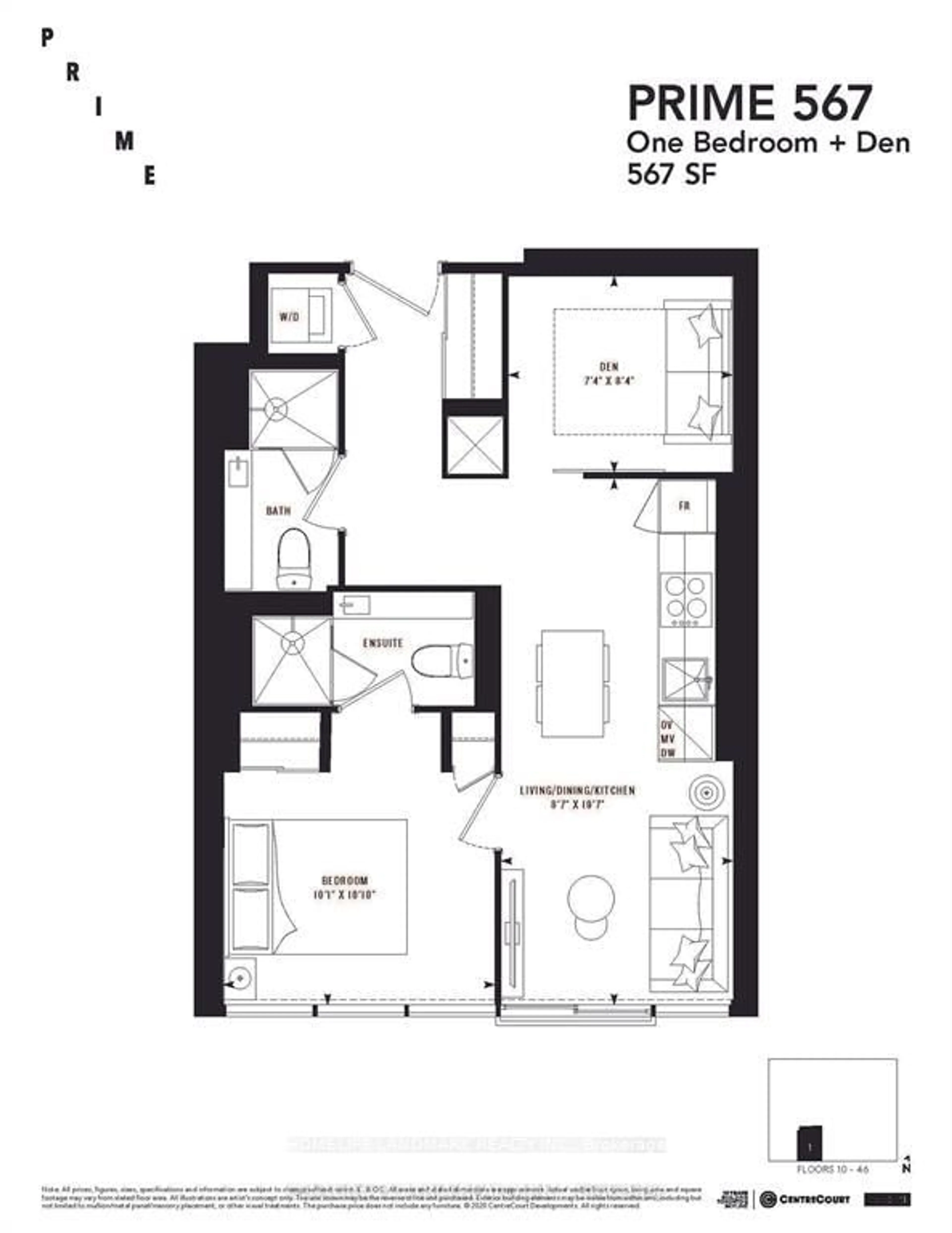 Floor plan for 319 Jarvis St #1701, Toronto Ontario M5B 0C8
