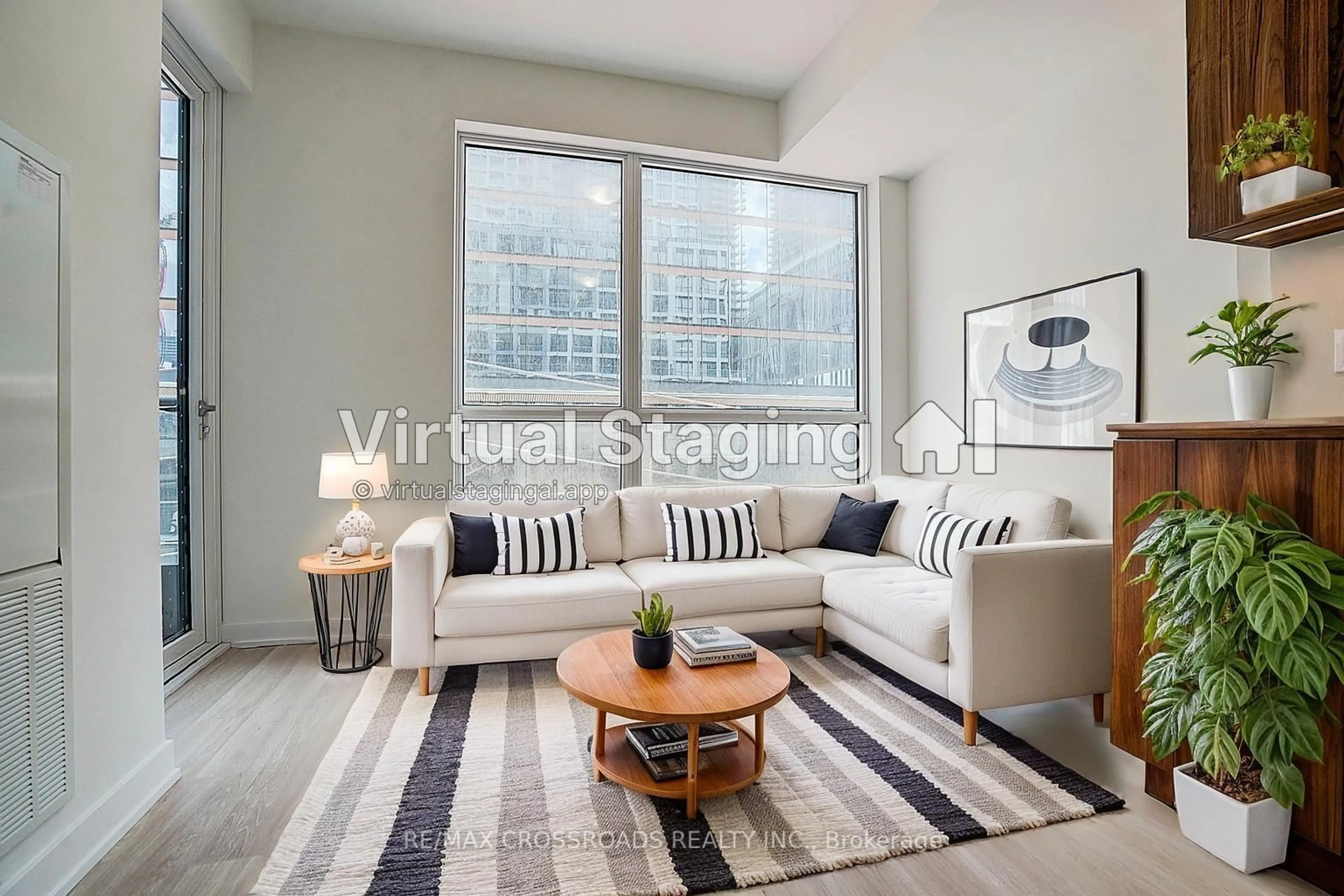 Living room with furniture, unknown for 15 RICHARDSON St #320, Toronto Ontario M5A 0Y5