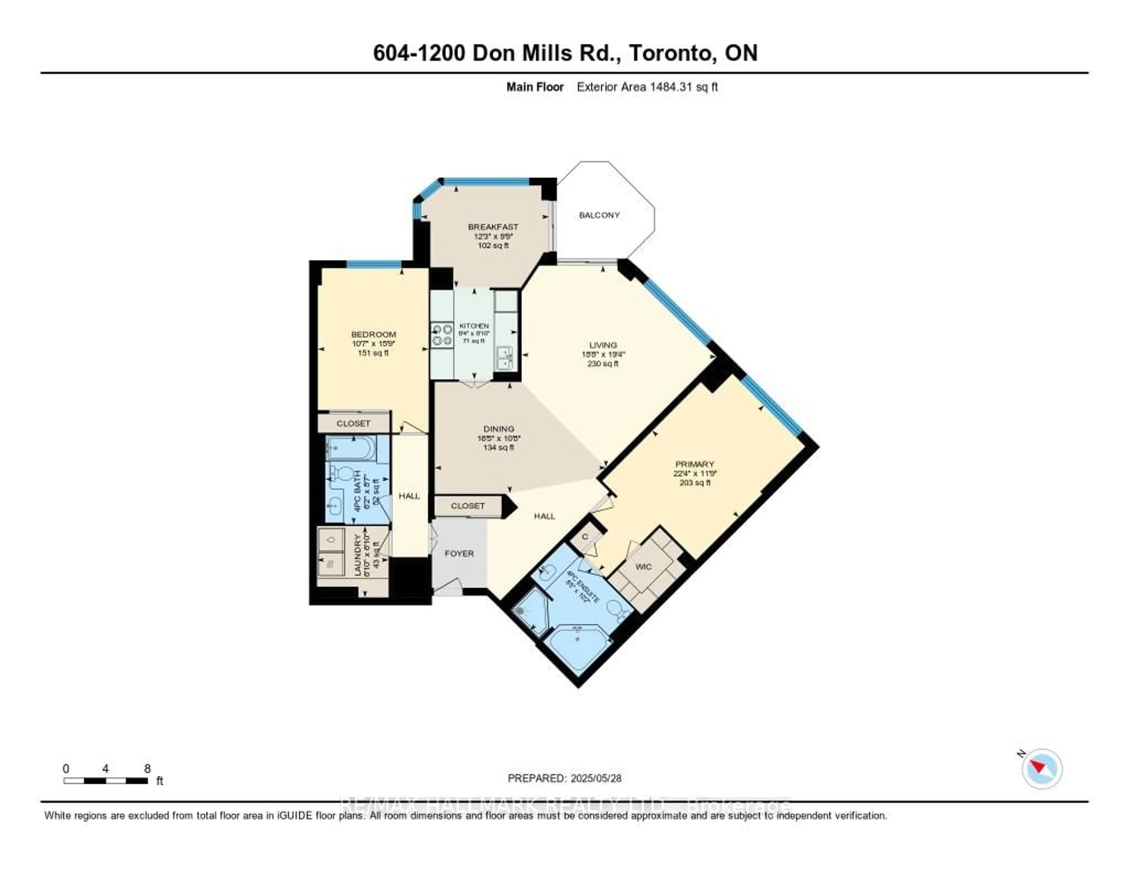 Floor plan for 1200 Don Mills Rd #604, Toronto Ontario M3B 3N8