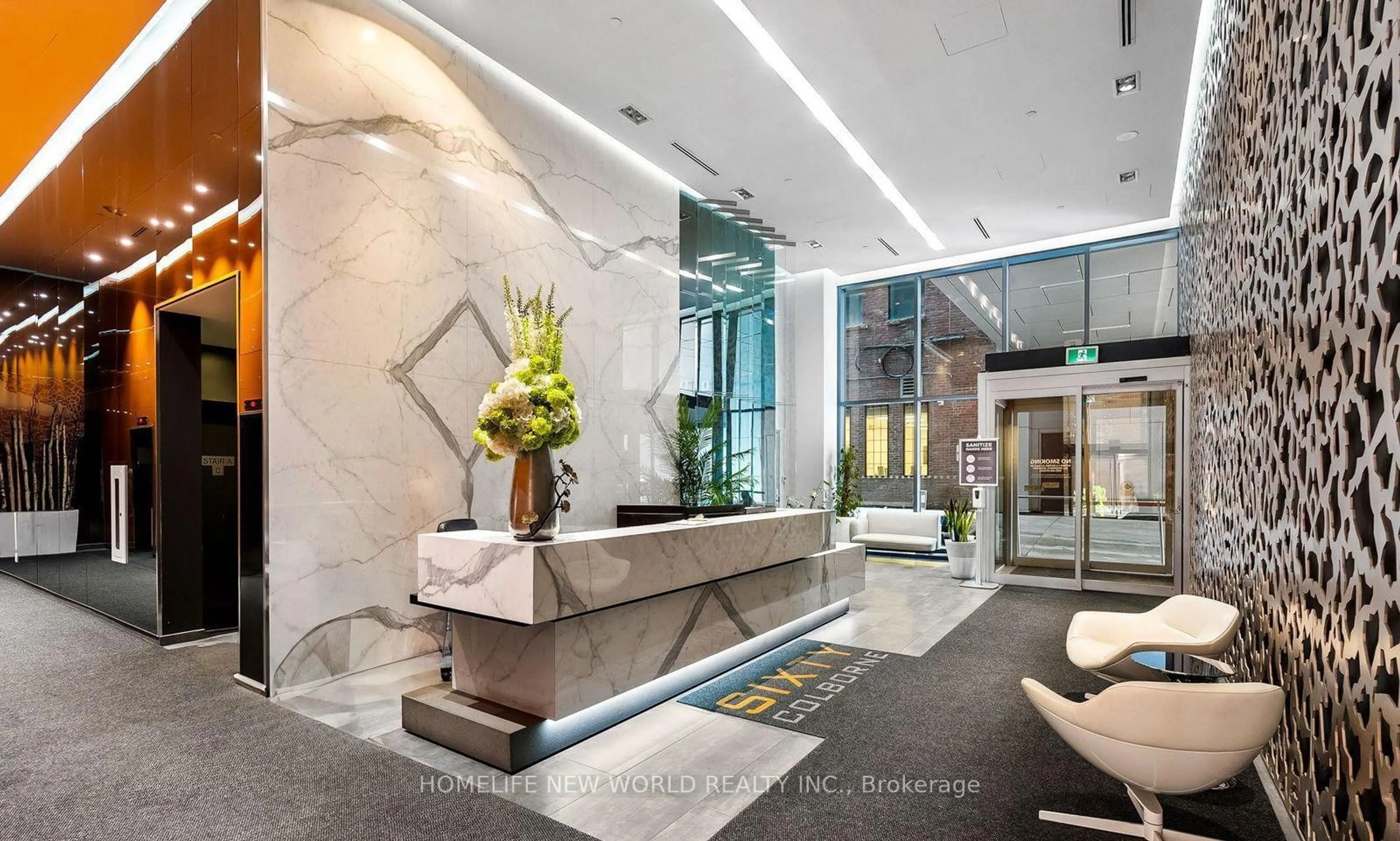 Lobby for 60 Colborne St #1502, Toronto Ontario M5E 0B7