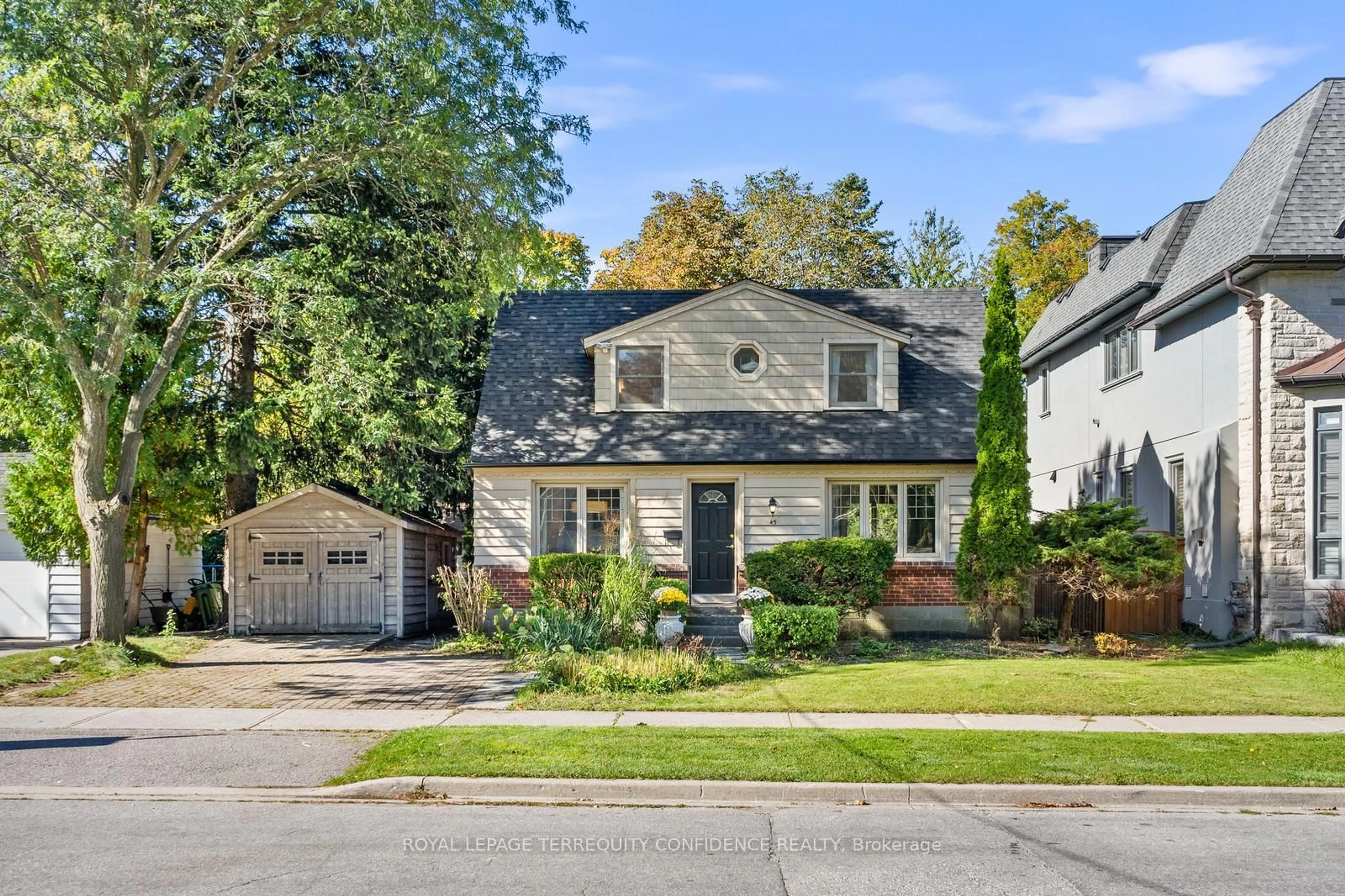 Home with brick exterior material, street for 45 Glenborough Park Cres, Toronto Ontario M2R 2G4
