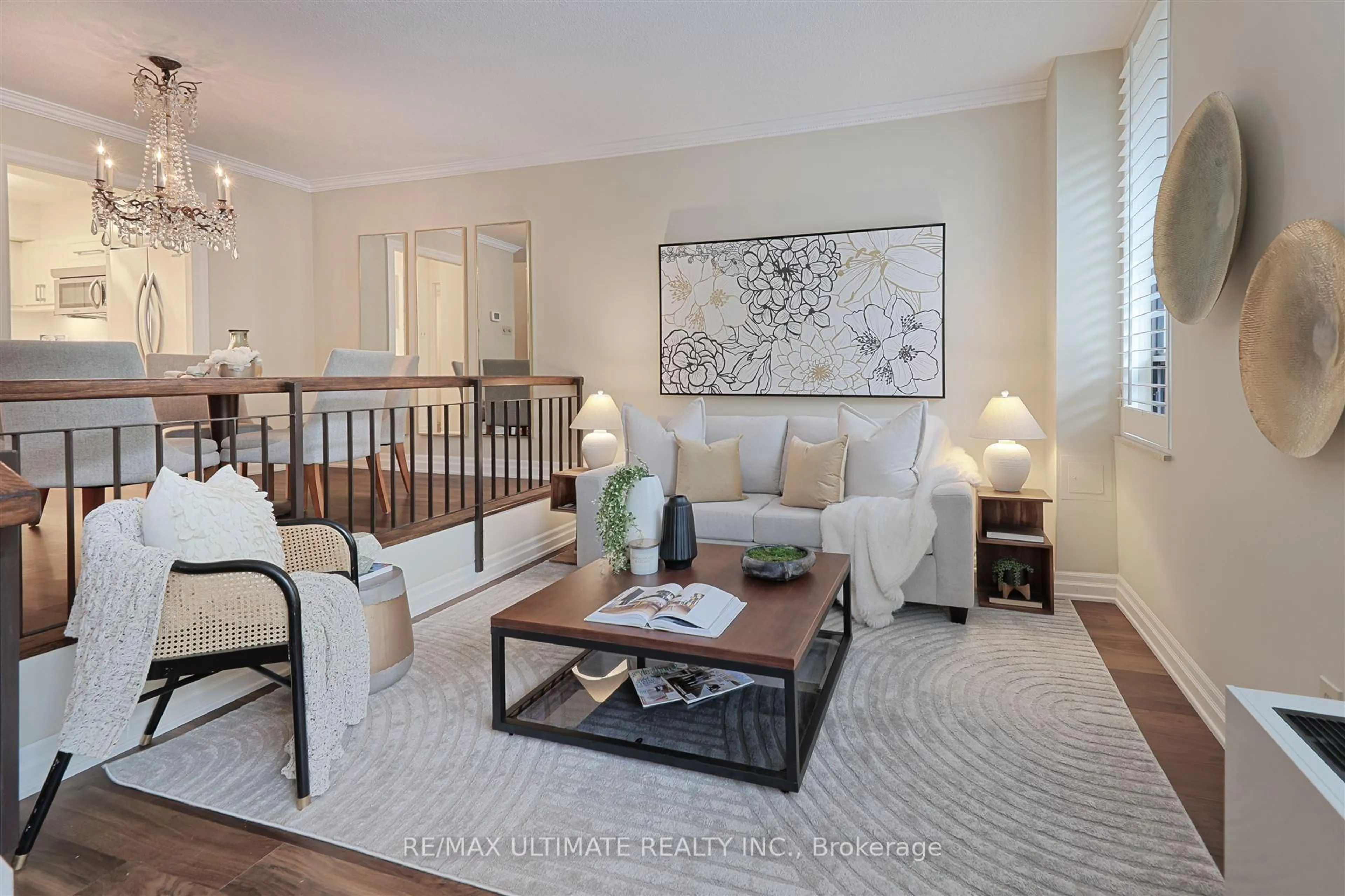 Living room with furniture, unknown for 40 Sylvan Valleyway #307, Toronto Ontario M5M 4M3