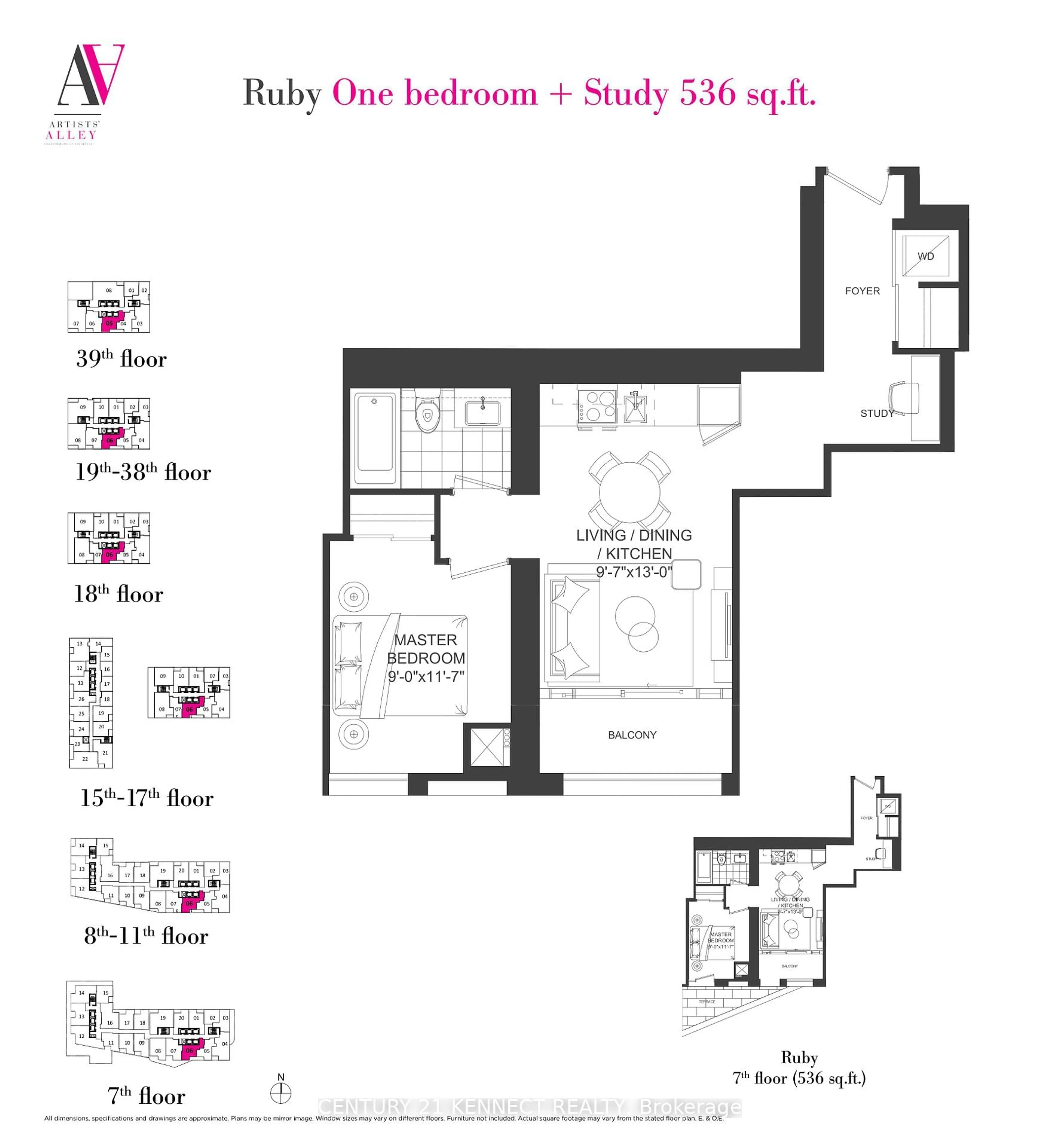 Floor plan for 238 Simcoe St #3306, Toronto Ontario M5T 3B9