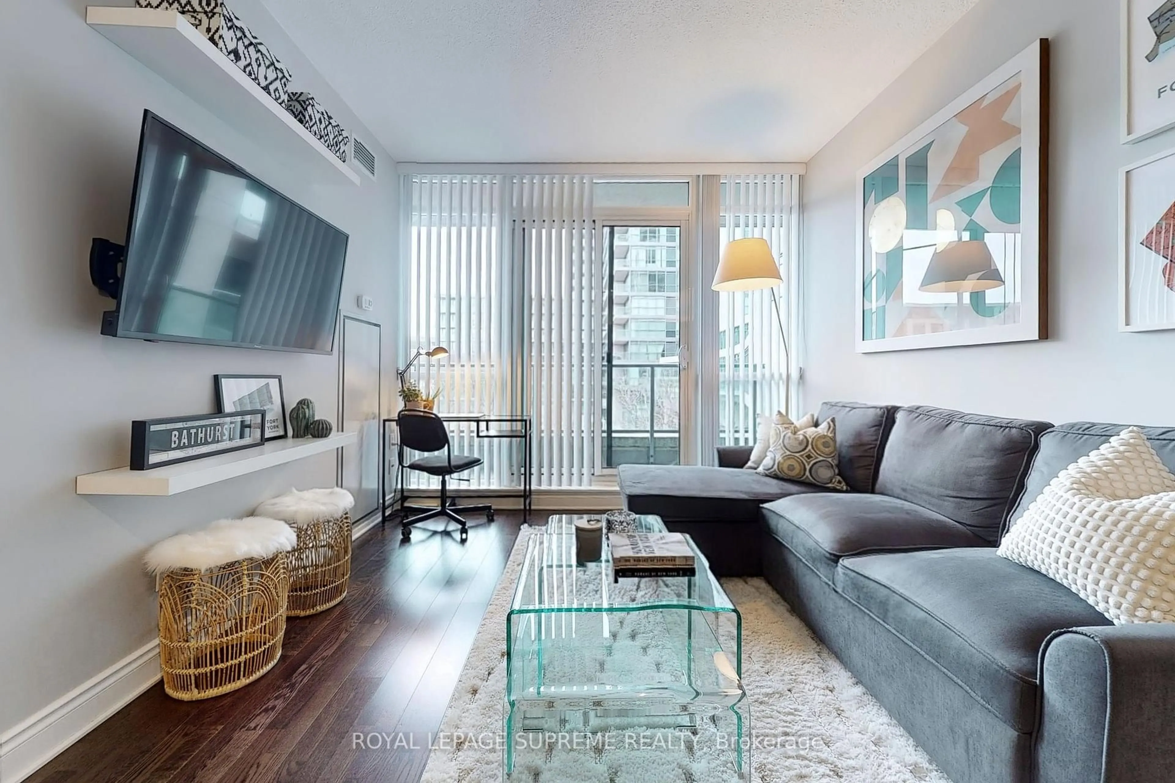Living room with furniture, unknown for 215 Fort York Blvd #314, Toronto Ontario M5V 4A2