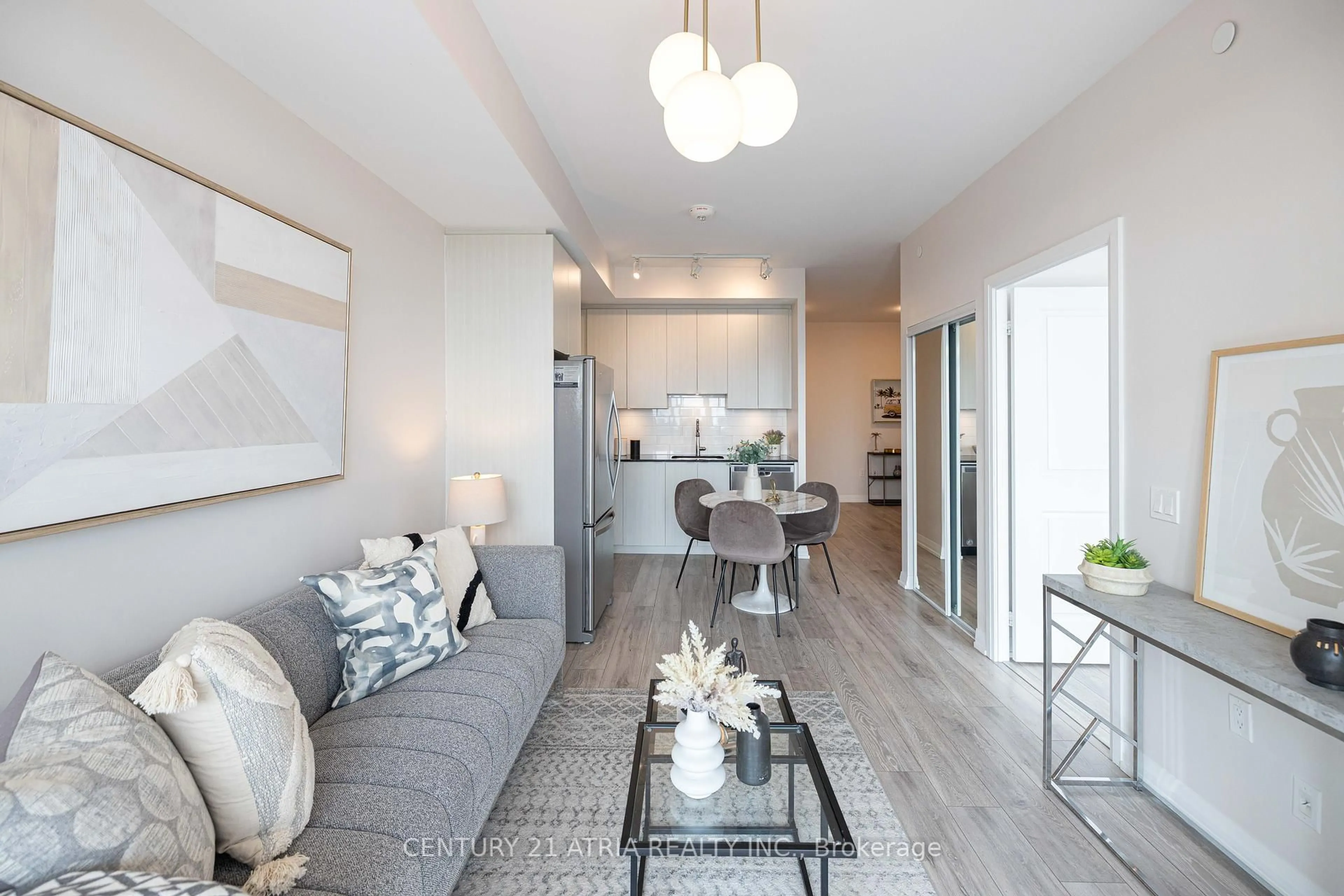 Living room with furniture, unknown for 60 Ann O'Reilly Rd #1758, Toronto Ontario M2J 0C8