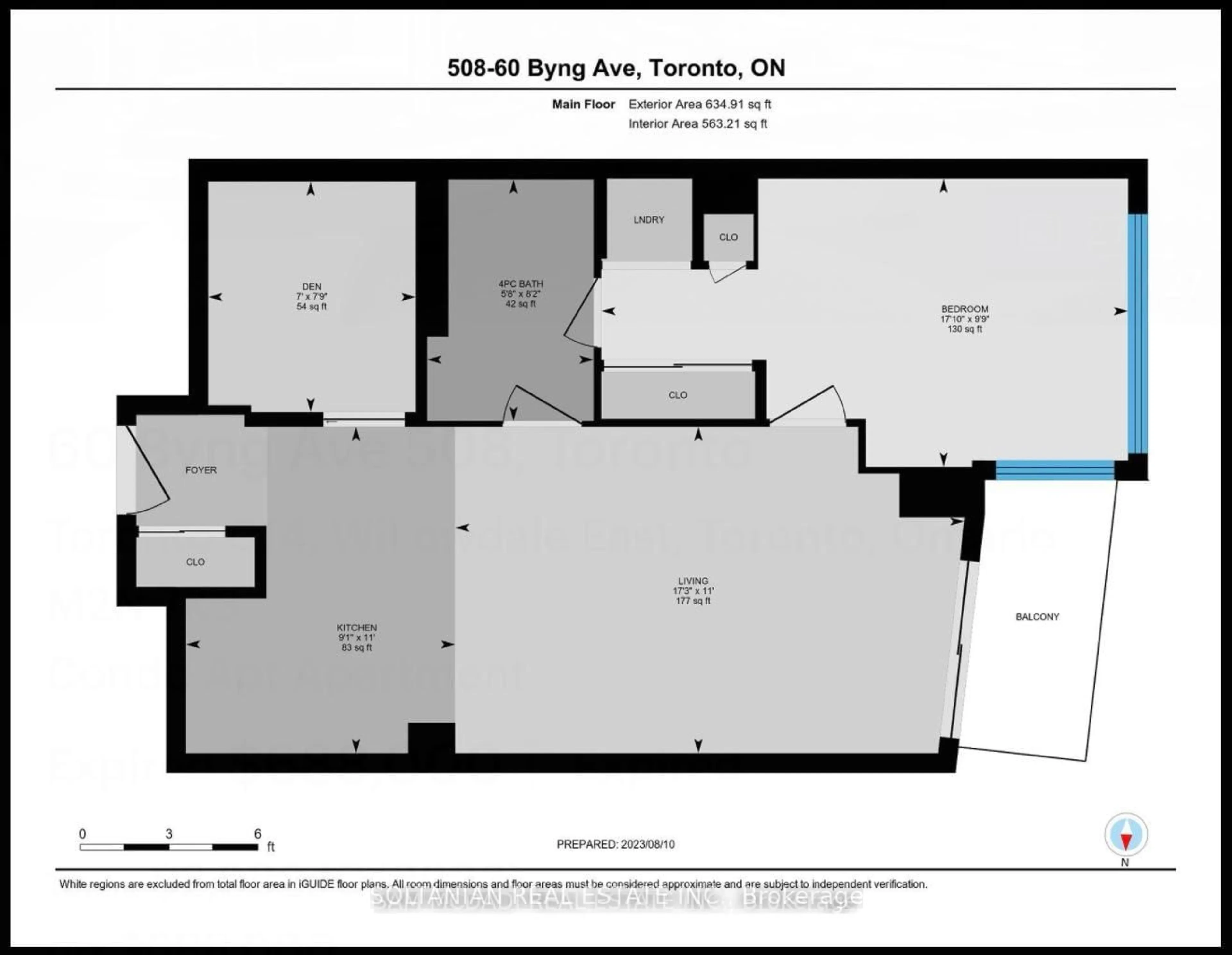 Floor plan for 60 Byng Ave #508, Toronto Ontario M2N 7K3