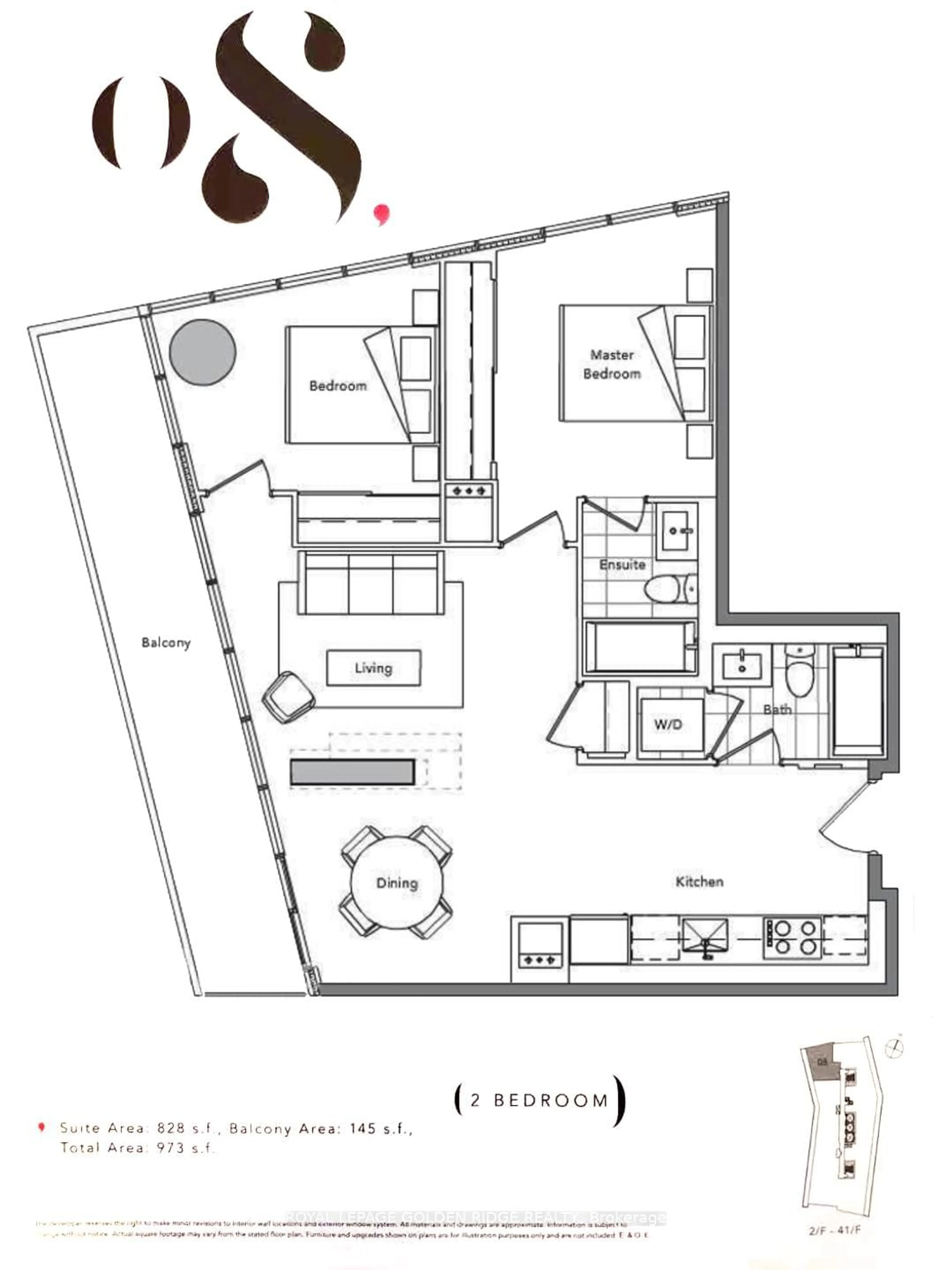 Floor plan for 117 McMahon Dr #1108, Toronto Ontario M2K 0E4