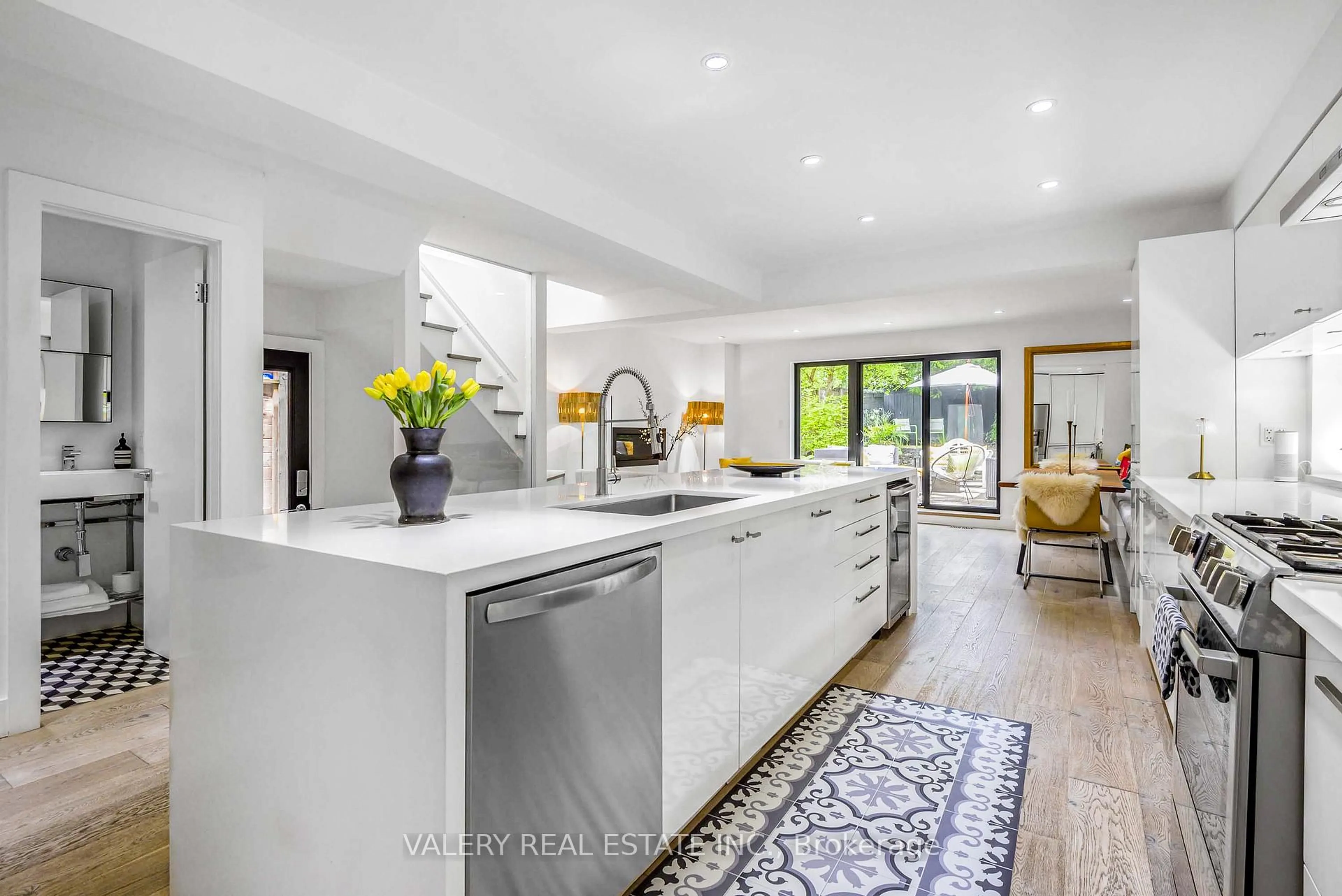 Contemporary kitchen, ceramic/tile floor for 9 Georgian Crt, Toronto Ontario M4P 2J7