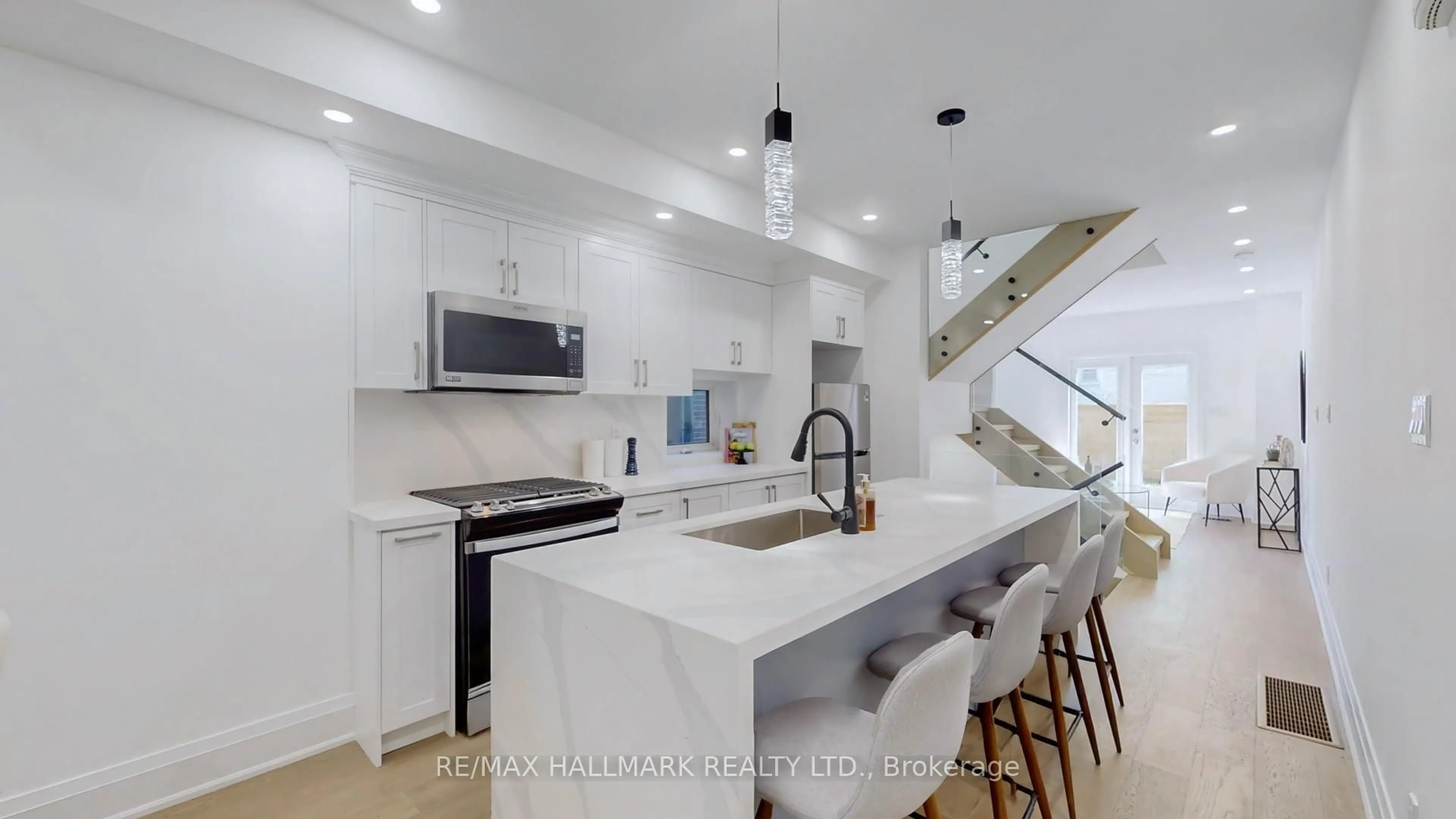 Contemporary kitchen, ceramic/tile floor for 755 Manning Ave, Toronto Ontario M6G 2W5