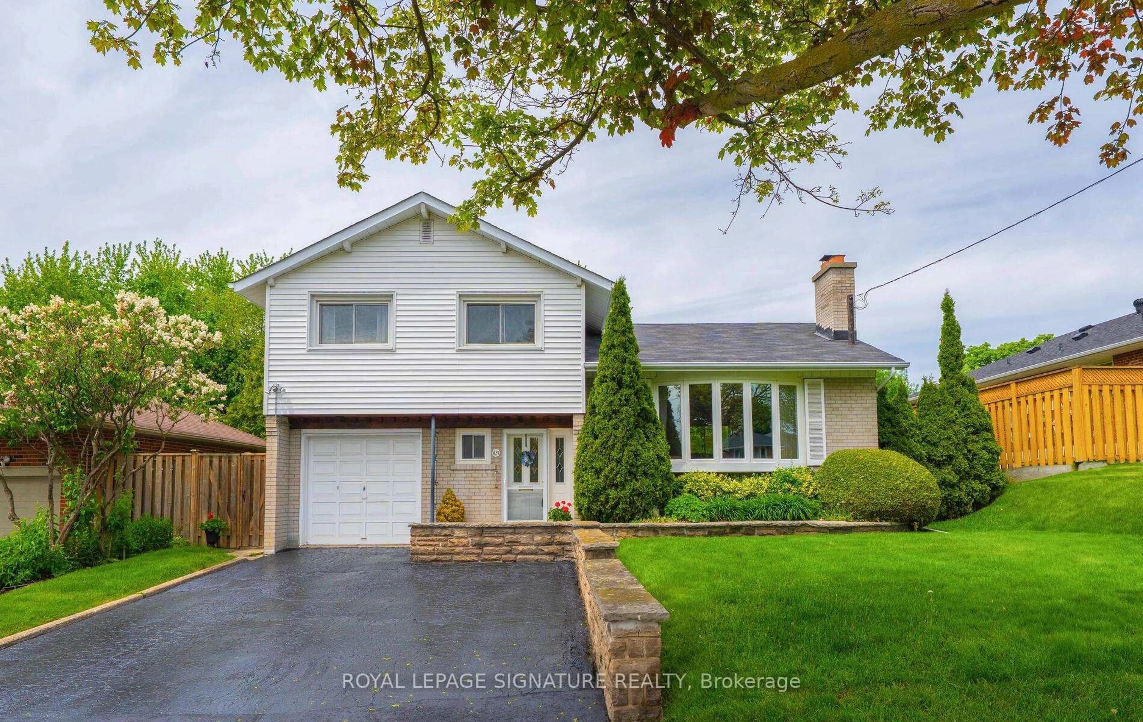 Home with vinyl exterior material, street for 28 Sweeney Dr, Toronto Ontario M4A 1T3