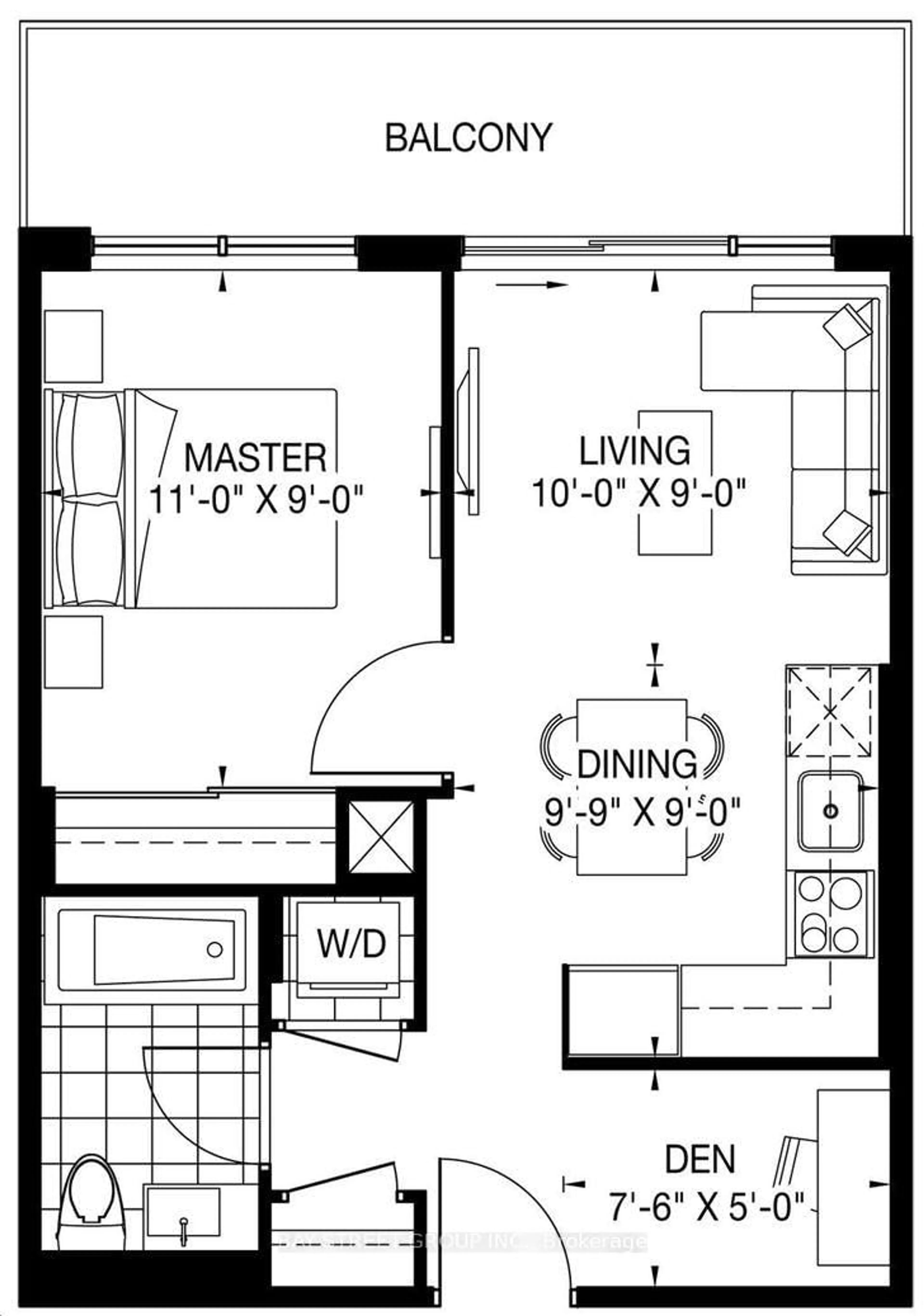 Floor plan for 36 Forest Manor Rd #521, Toronto Ontario M2J 1M1