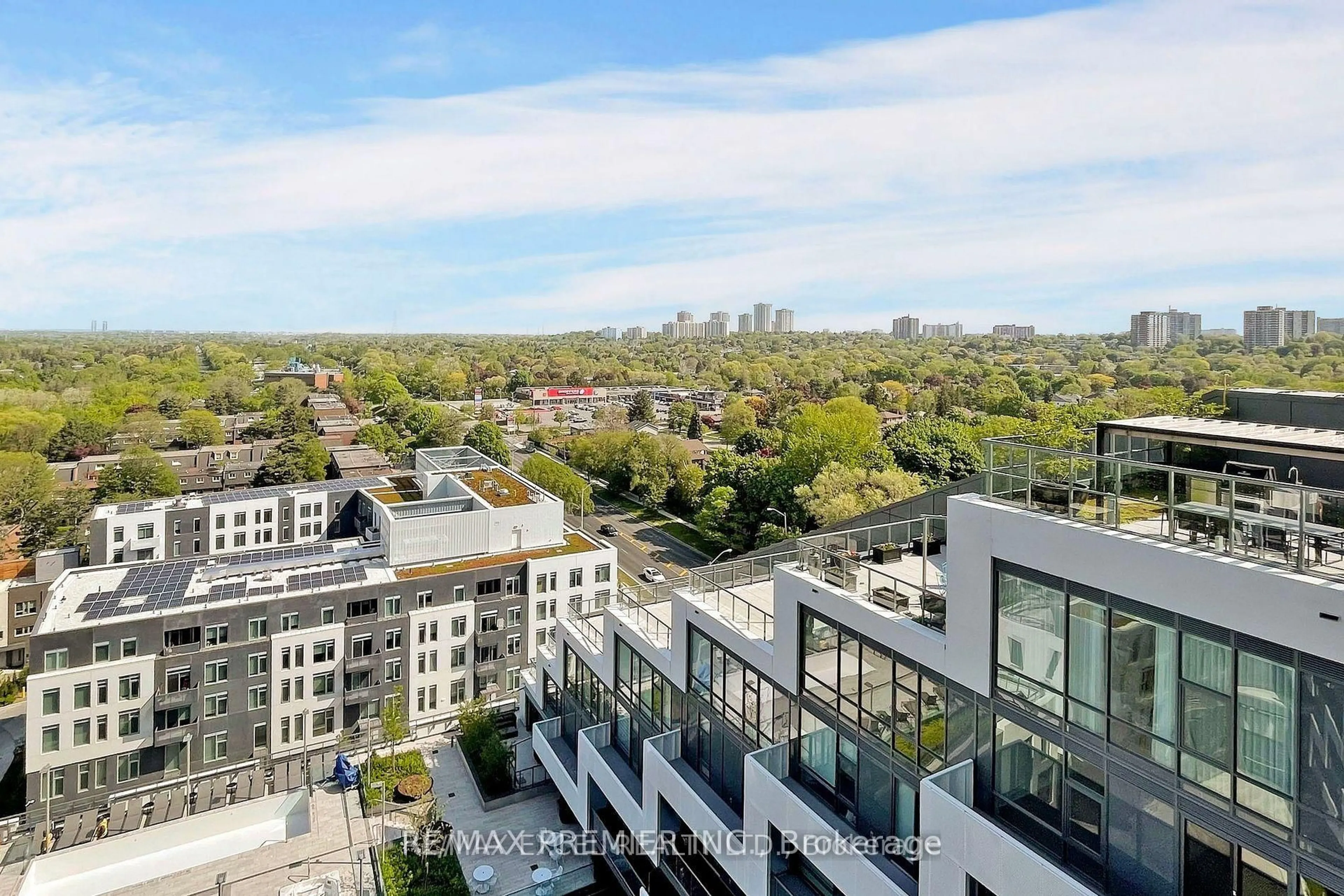 A pic from outside/outdoor area/front of a property/back of a property/a pic from drone, city buildings view from balcony for 25 Adra Grado Way #1503, Toronto Ontario M2J 2A8