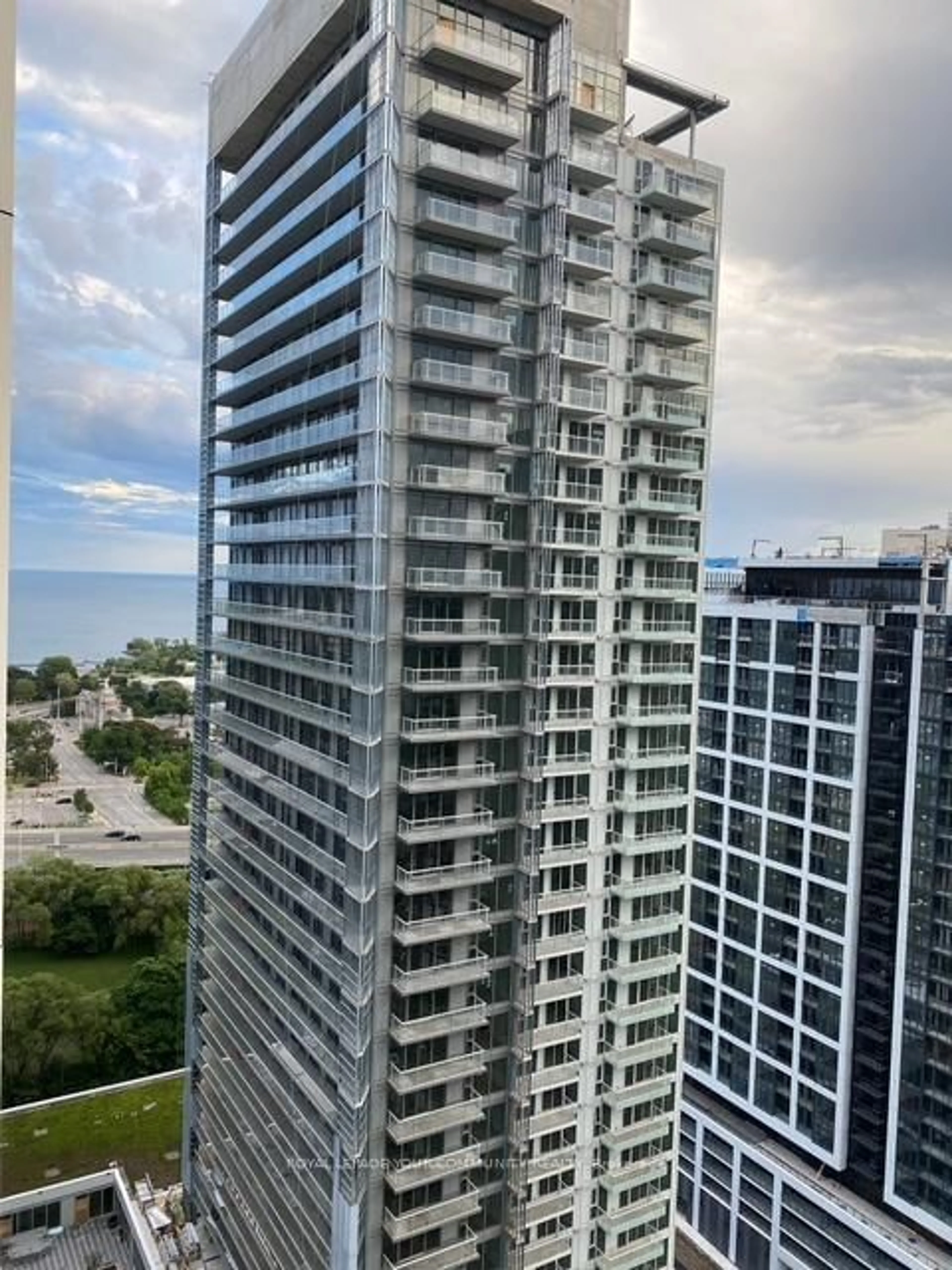 A pic from outside/outdoor area/front of a property/back of a property/a pic from drone, city buildings view from balcony for 50 Ordnance St #2505, Toronto Ontario M6K 1A2