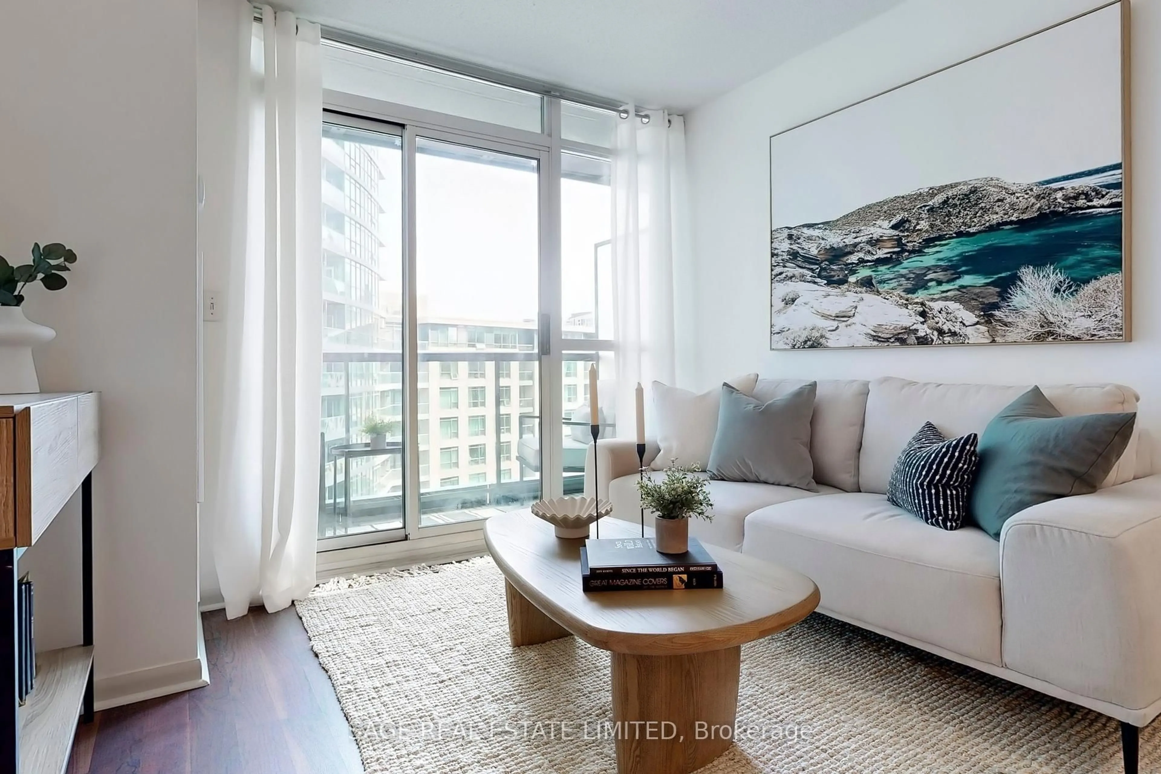 Living room with furniture, unknown for 219 Fort York Blvd #616, Toronto Ontario M5V 1B1