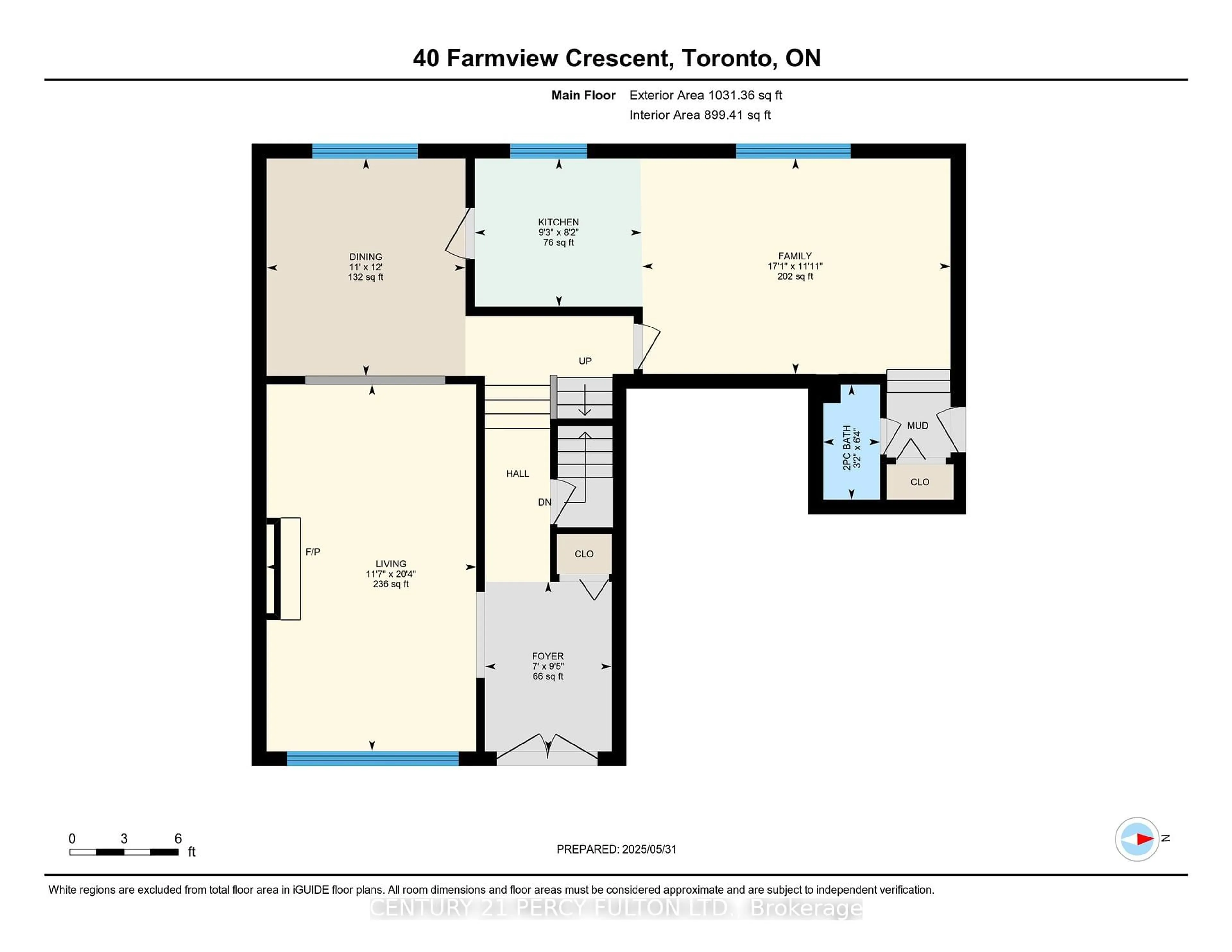Floor plan for 40 Farmview Cres, Toronto Ontario M2J 1G4
