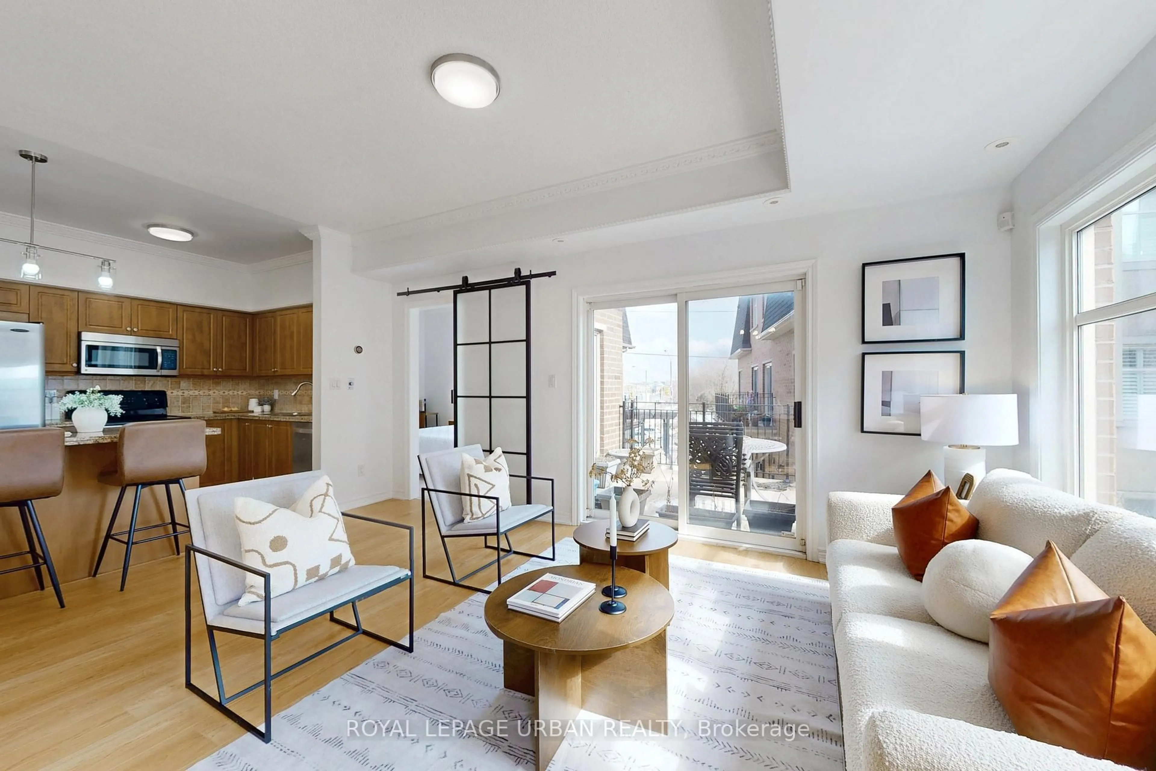 Living room with furniture, unknown for 1837 Eglinton Ave #235, Toronto Ontario M4A 2Y4