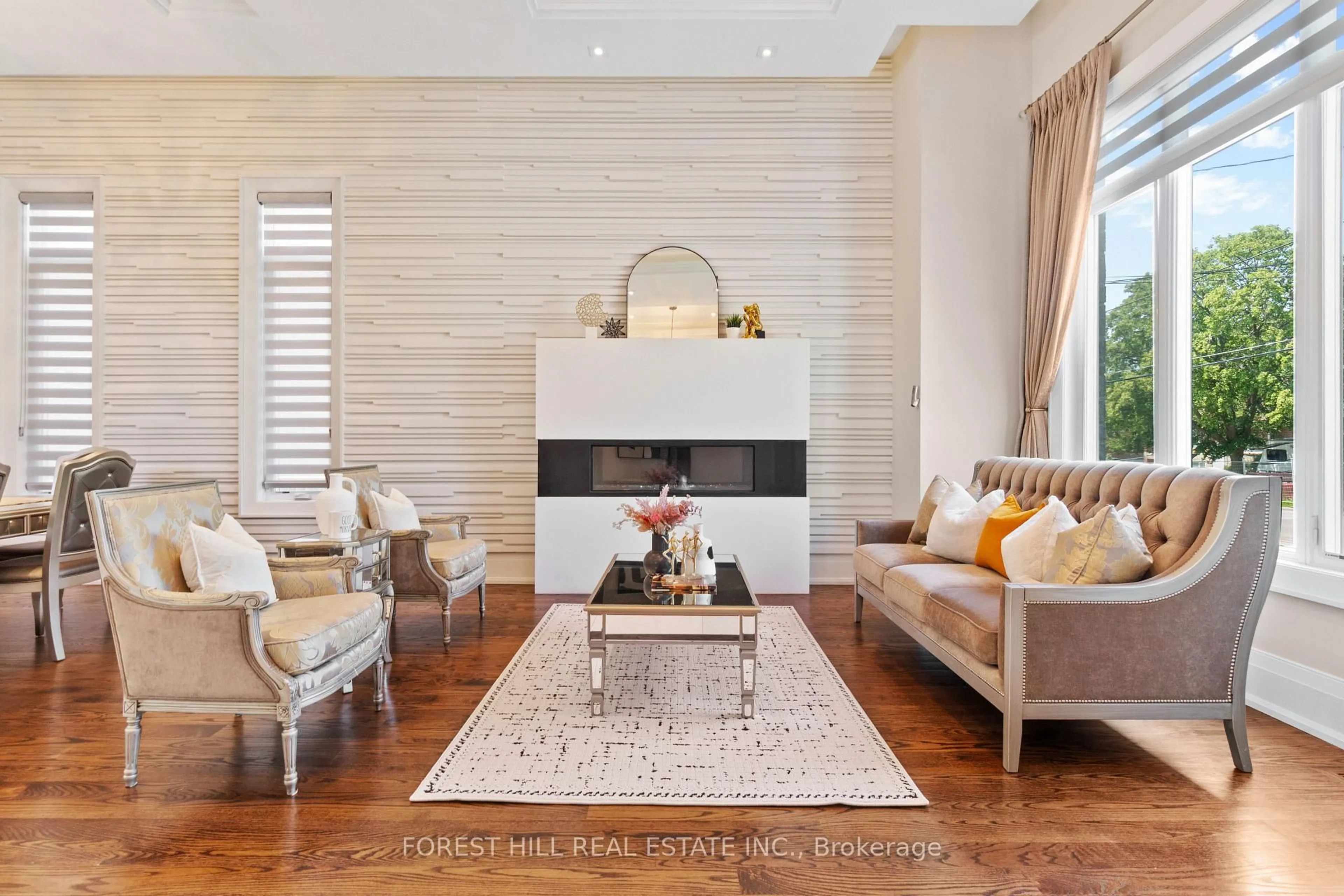 Living room with furniture, ceramic/tile floor for 57 Wedgewood Dr, Toronto Ontario M2M 2H4