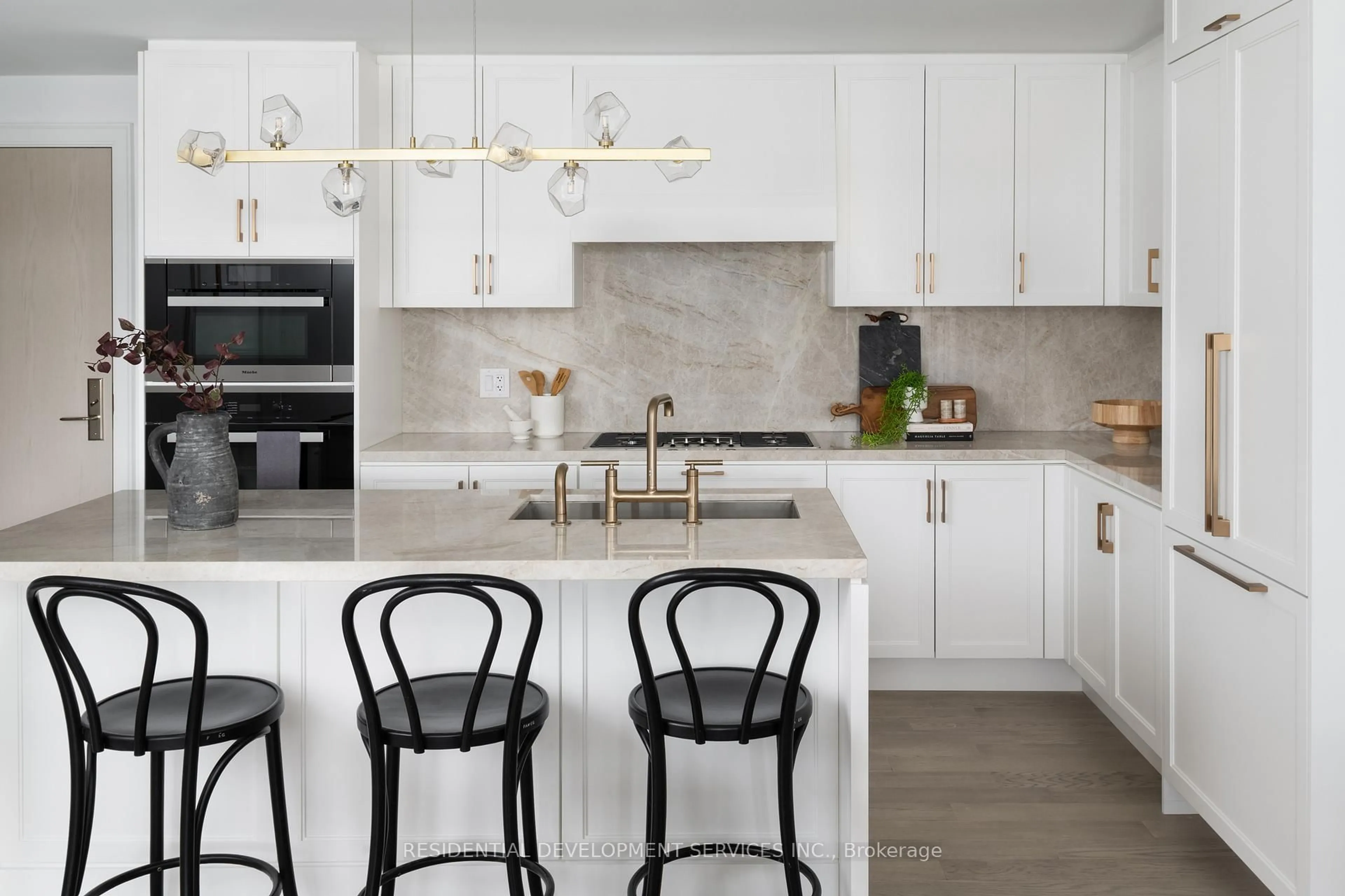 Contemporary kitchen, ceramic/tile floor for 1 Strathgowan Ave #408, Toronto Ontario M4N 0B3