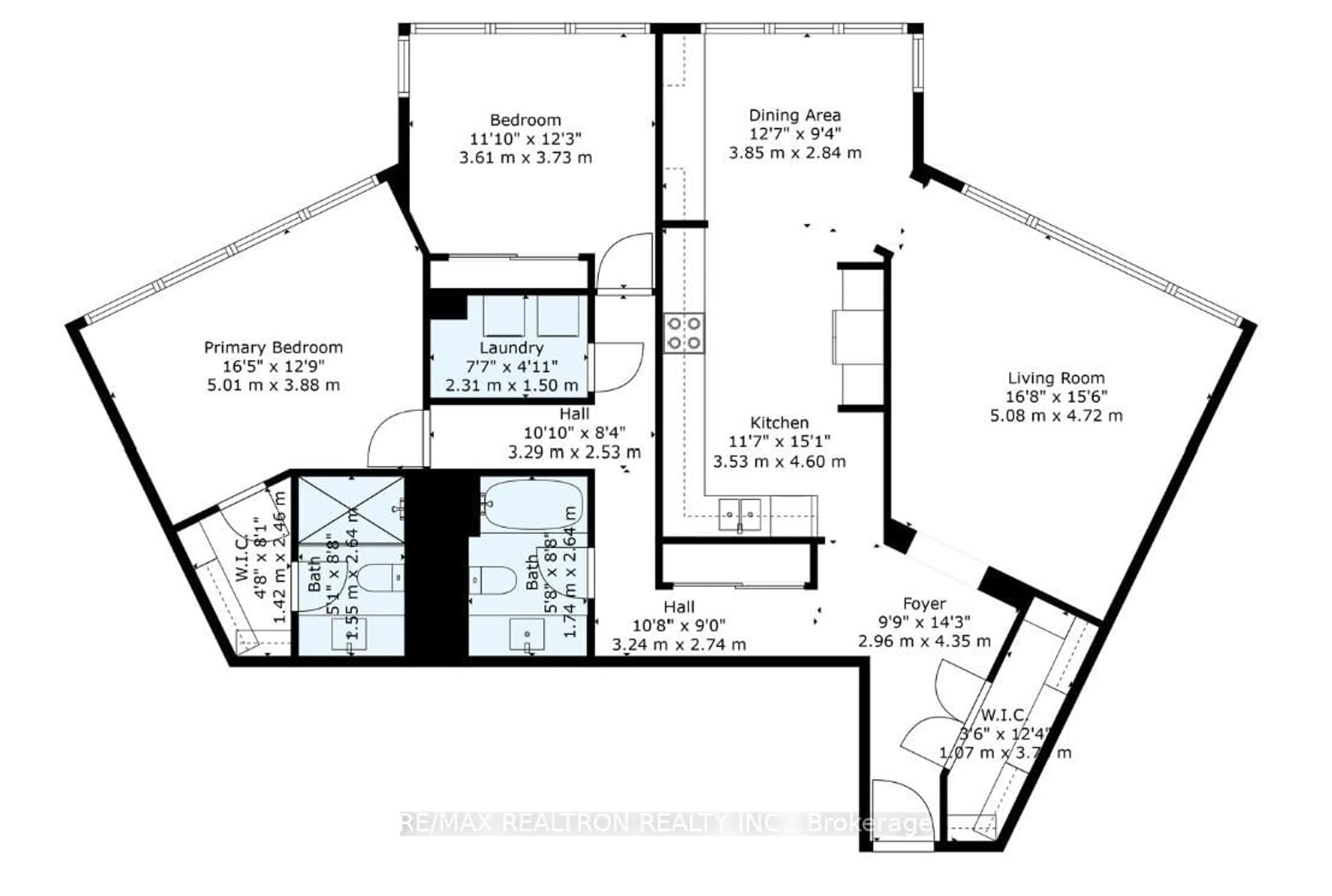 Floor plan for 65 Harbour Sq #3206, Toronto Ontario M5J 2L4