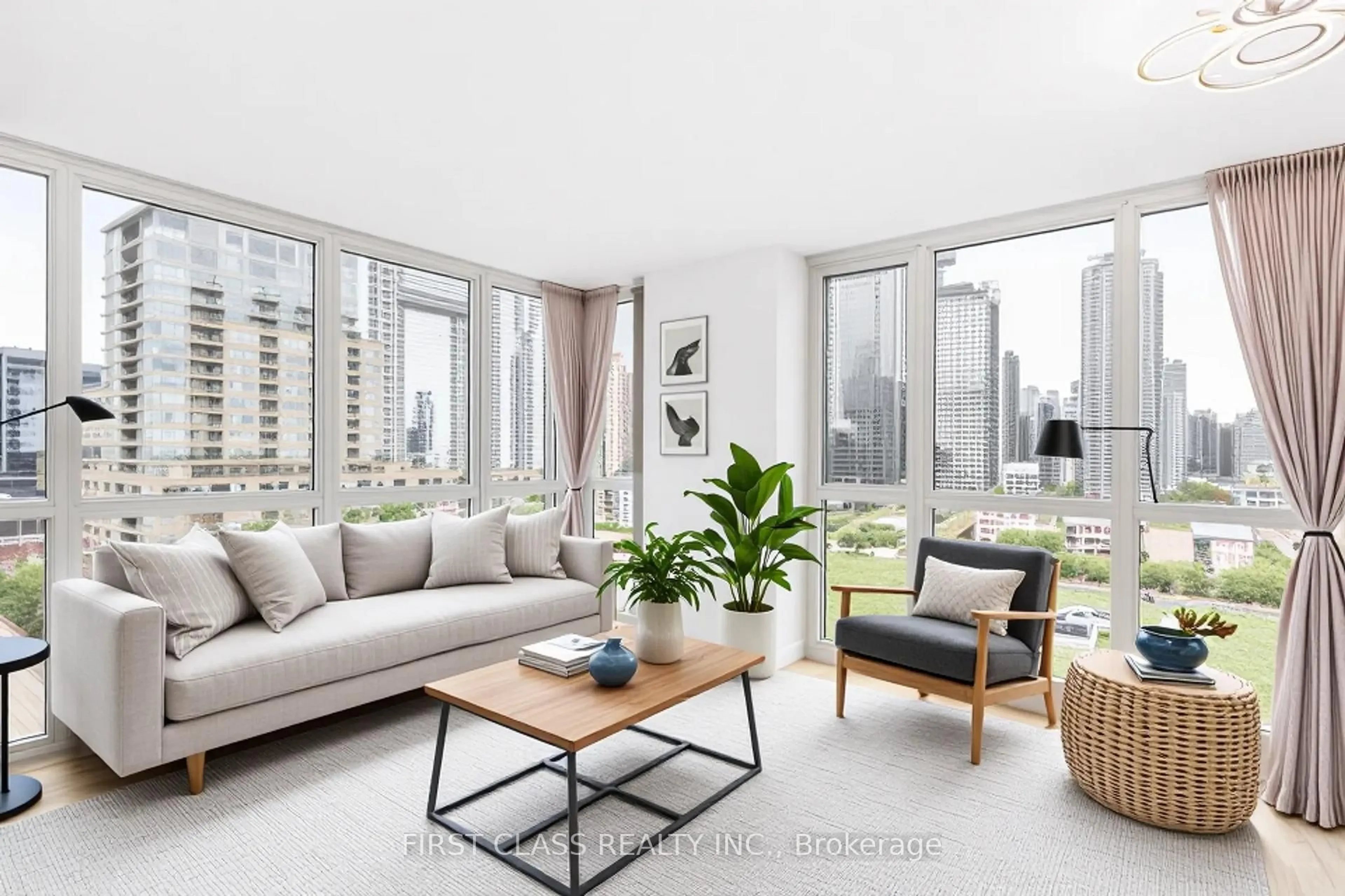 Living room with furniture, unknown for 75 Queens Wharf Rd #1601, Toronto Ontario M5V 0J8