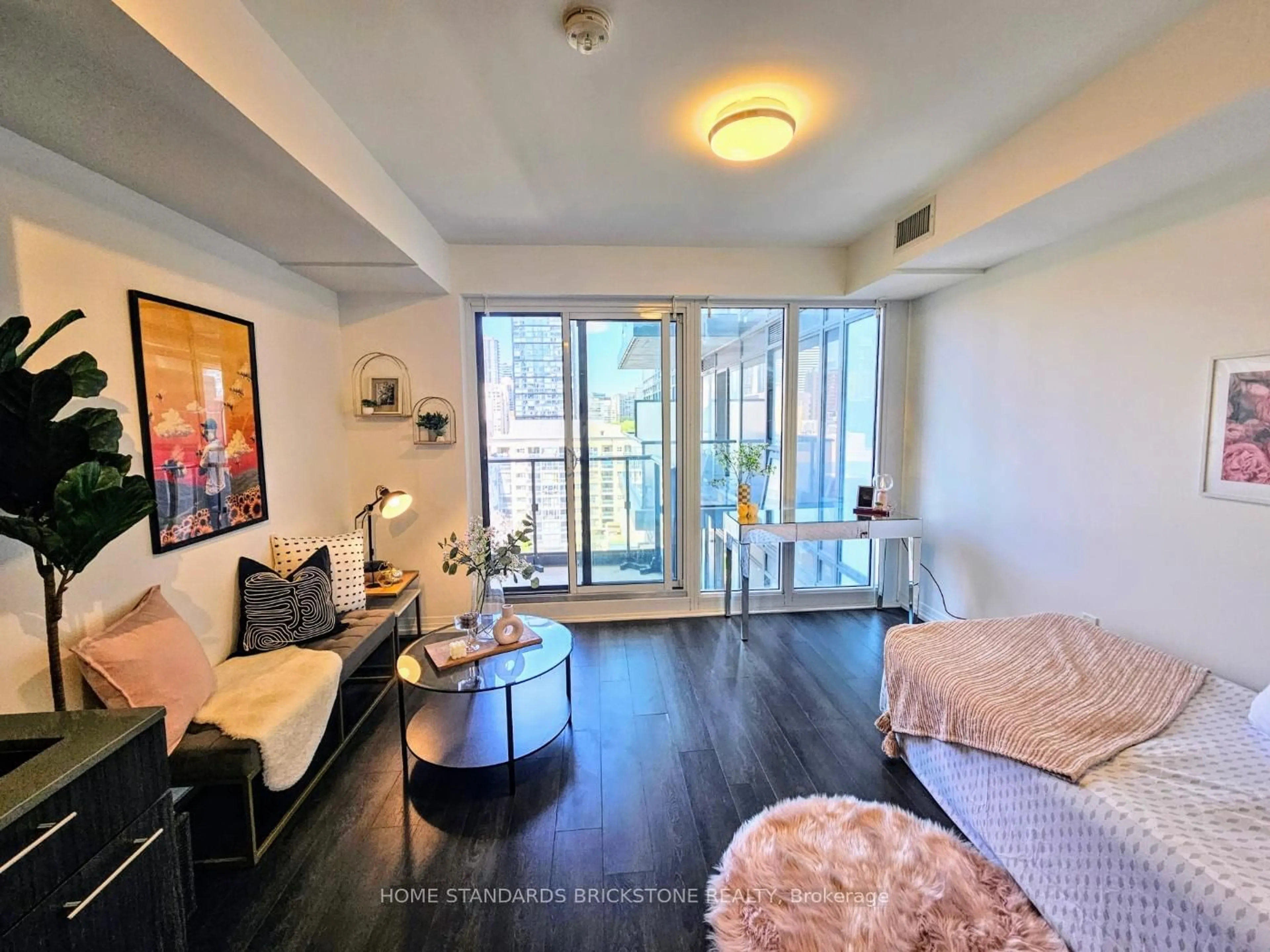 Living room with furniture, unknown for 251 Jarvis St #1205, Toronto Ontario M5B 0C3