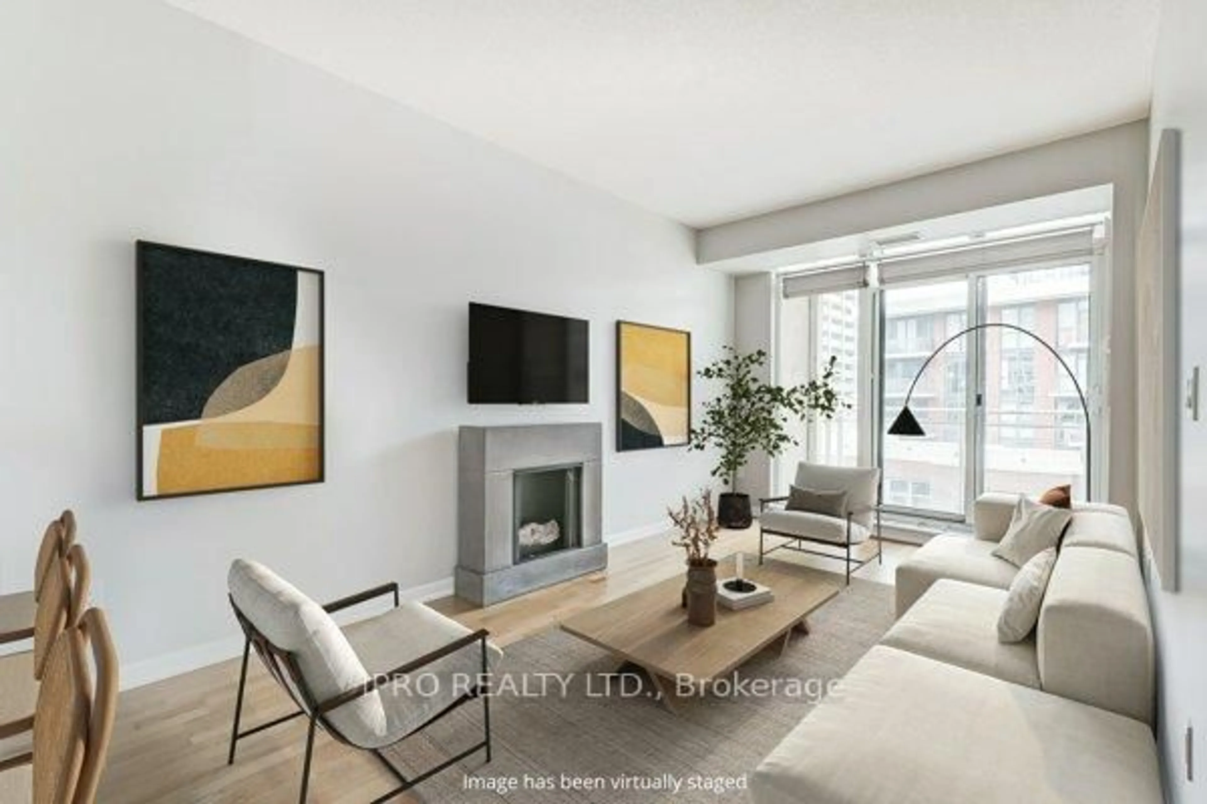 Living room with furniture, unknown for 21 Grand Magazine St #507, Toronto Ontario M5V 1B5