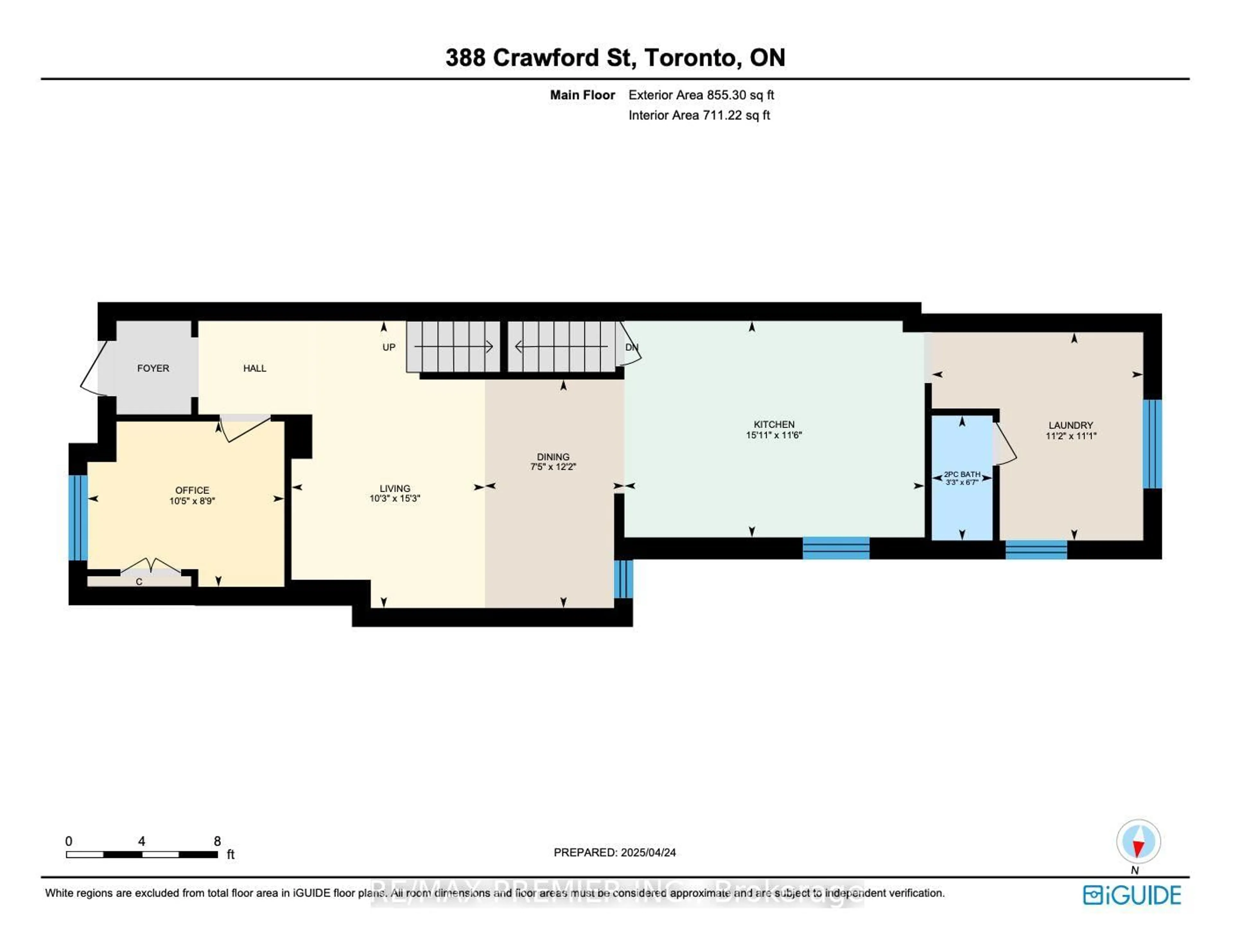 Floor plan for 388 Crawford St, Toronto Ontario M6J 2V9