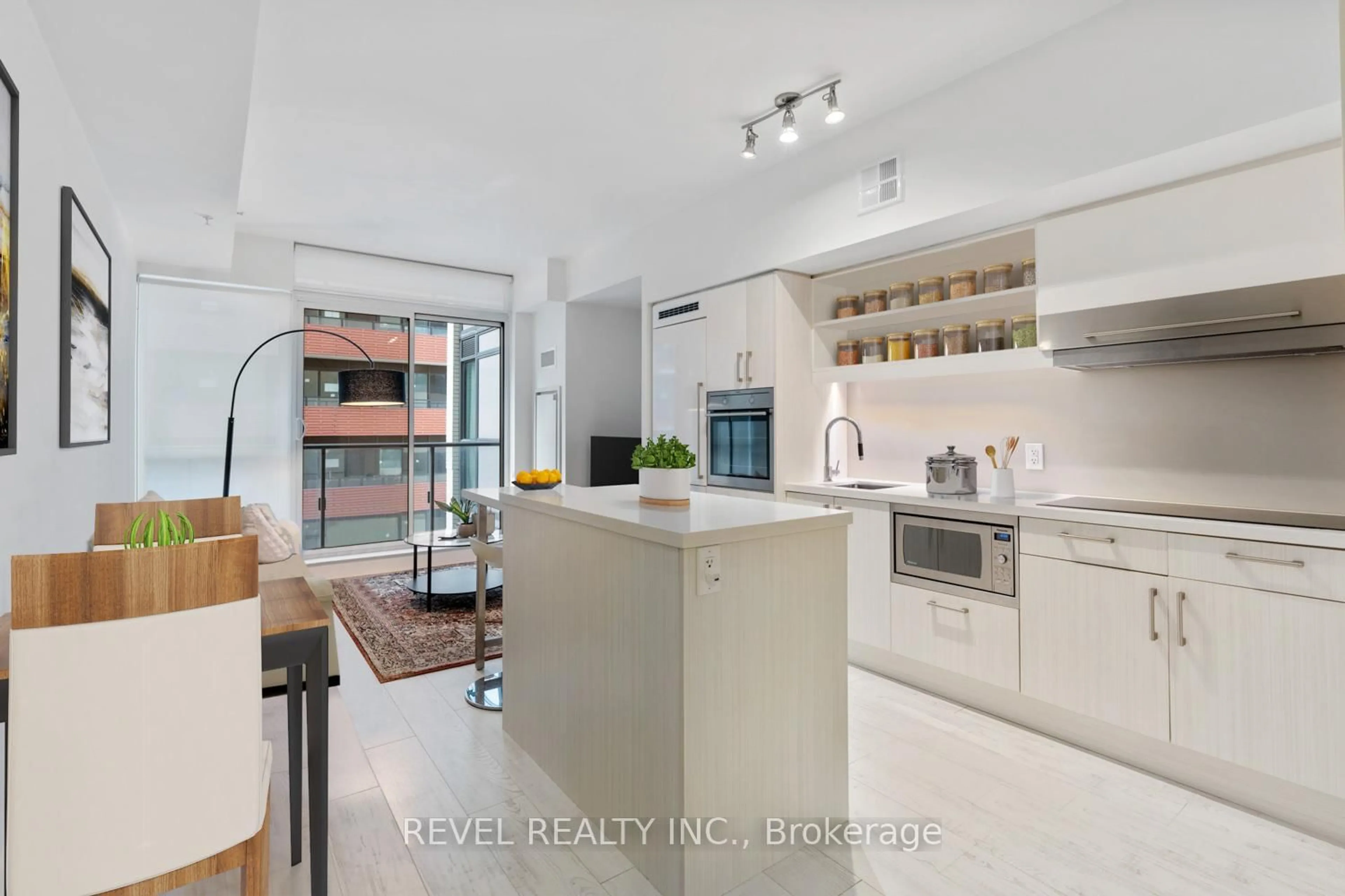 Open concept kitchen, ceramic/tile floor for 39 Sherbourne St #602, Toronto Ontario M5A 0L8