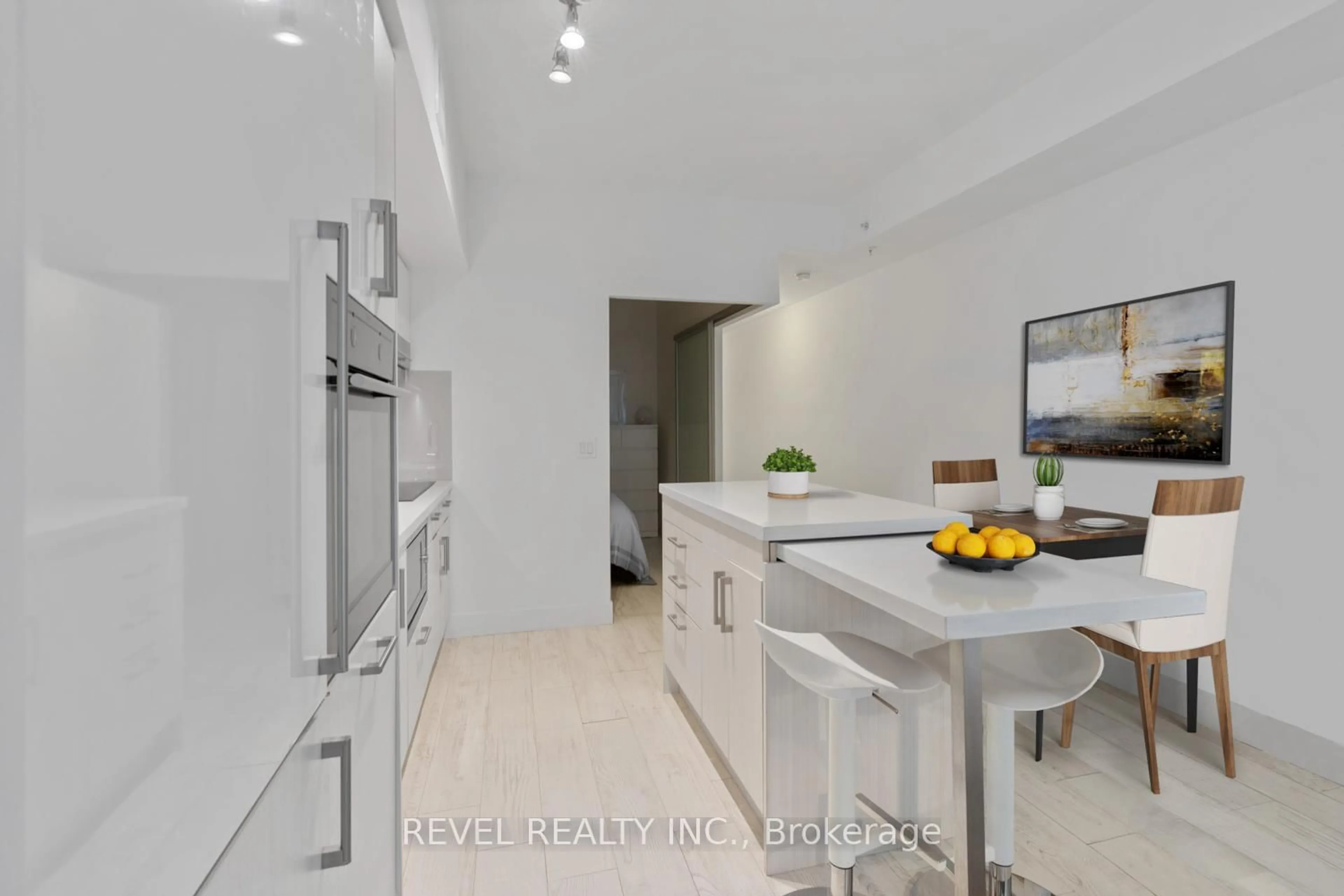Contemporary kitchen, ceramic/tile floor for 39 Sherbourne St #602, Toronto Ontario M5A 0L8