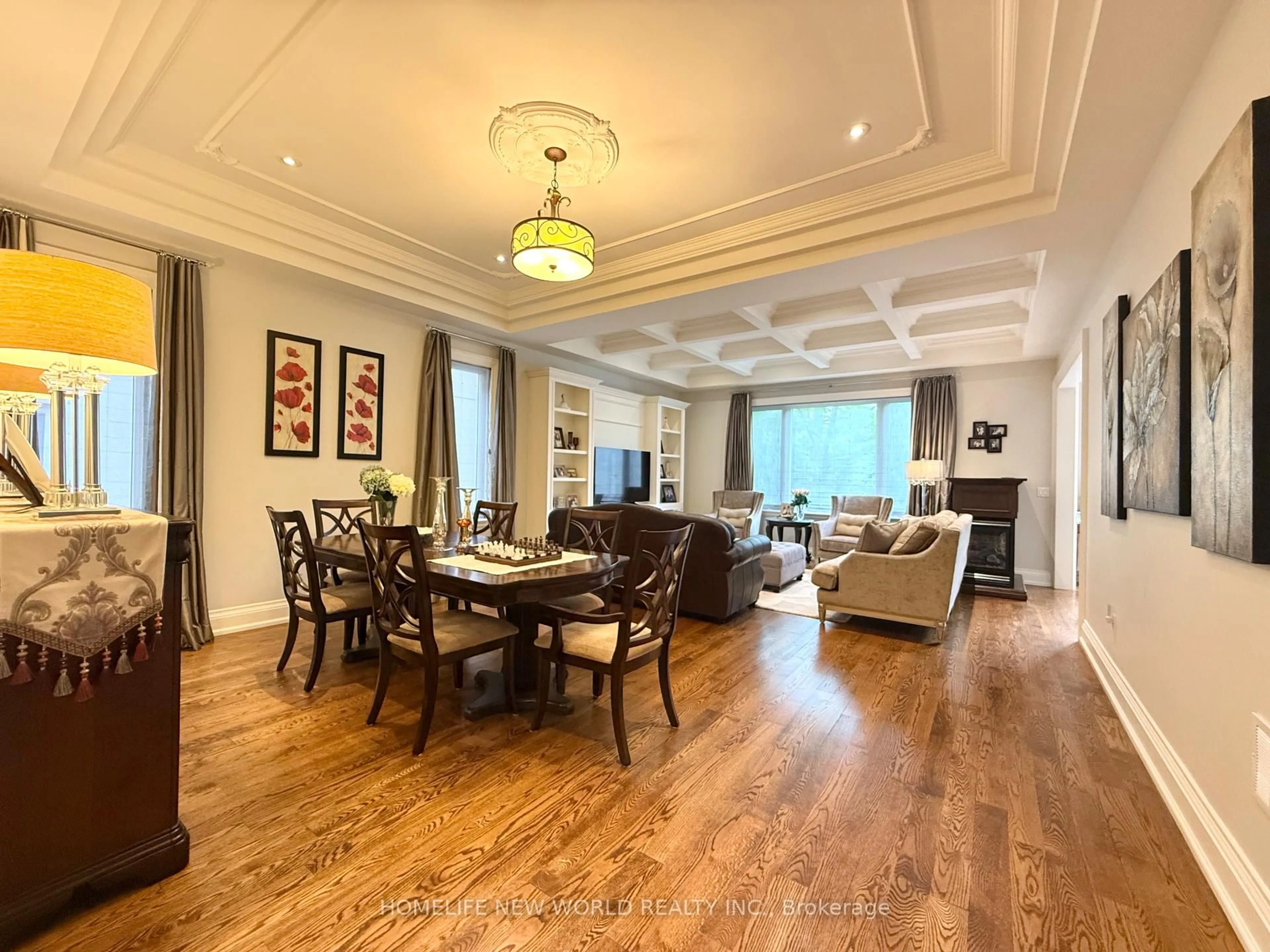 Dining room, wood/laminate floor for 129 York Downs Dr, Toronto Ontario M3H 2G6