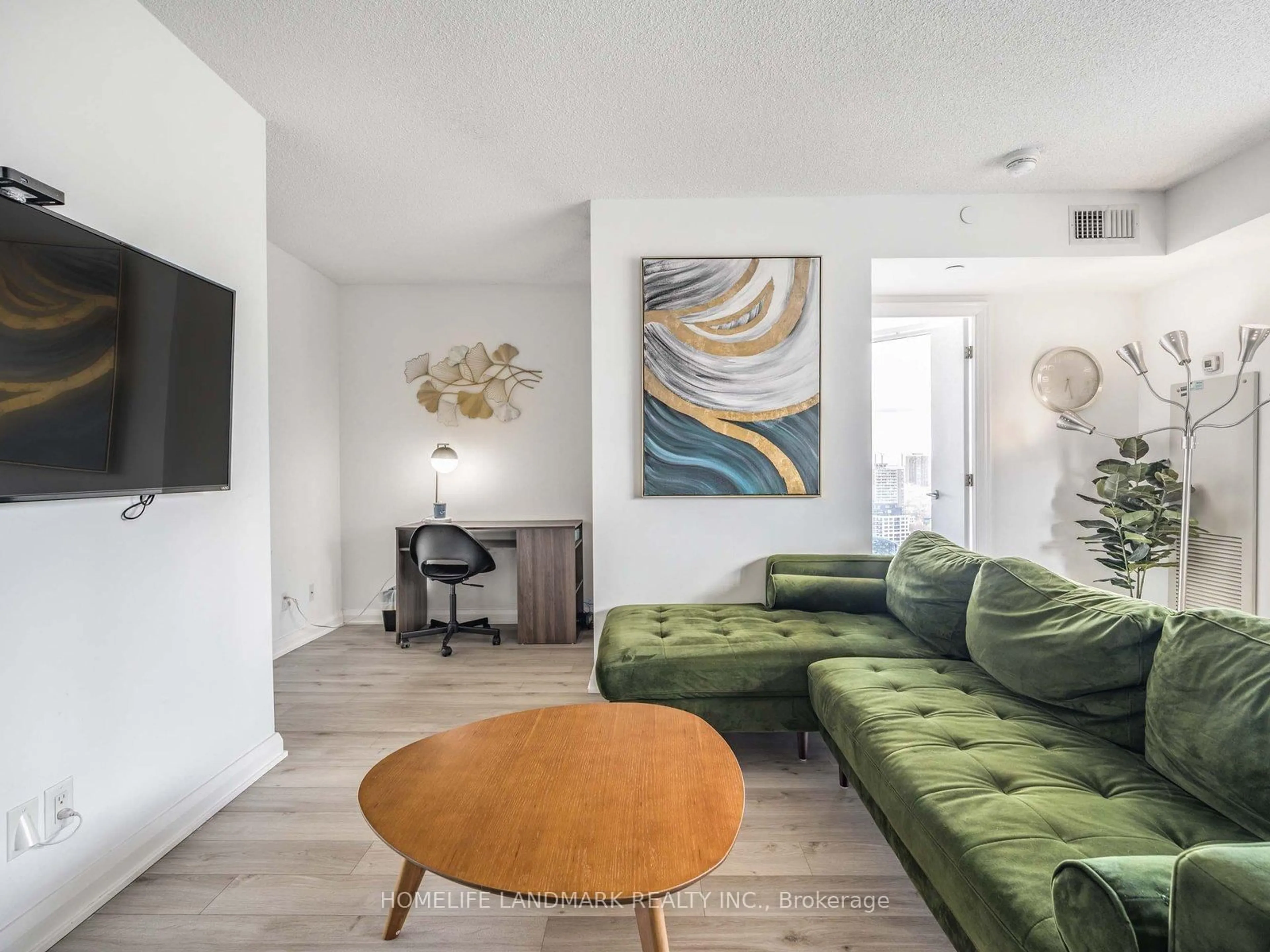 Living room with furniture, unknown for 155 Yorkville Ave #2504, Toronto Ontario M5R 0B4
