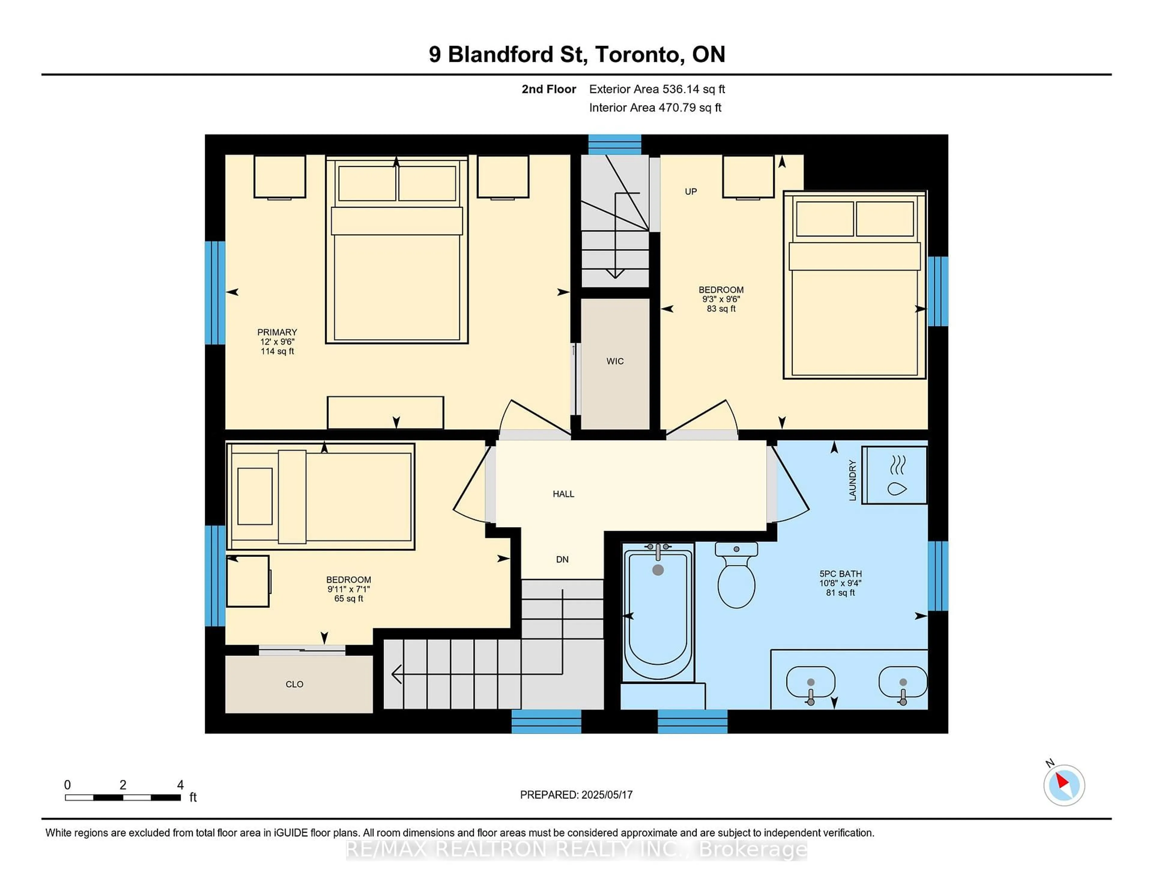 Floor plan for 9 Blandford St, Toronto Ontario M6E 3A6
