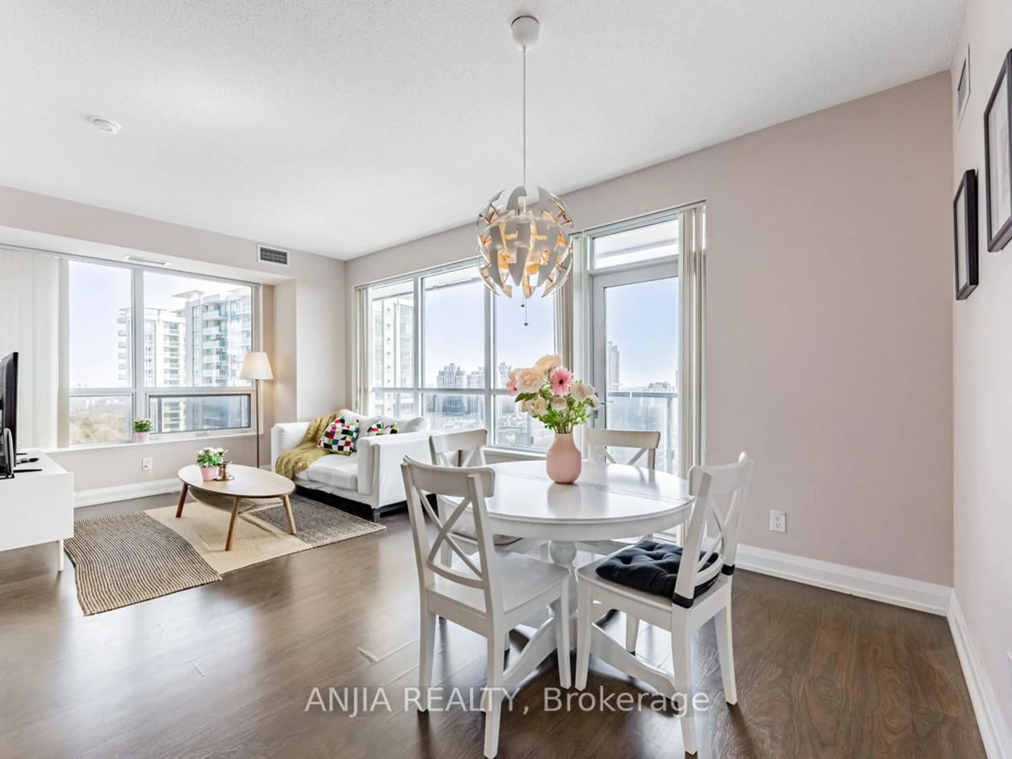 Dining room, wood/laminate floor for 2 Anndale Dr #1408, Toronto Ontario M2N 2W8