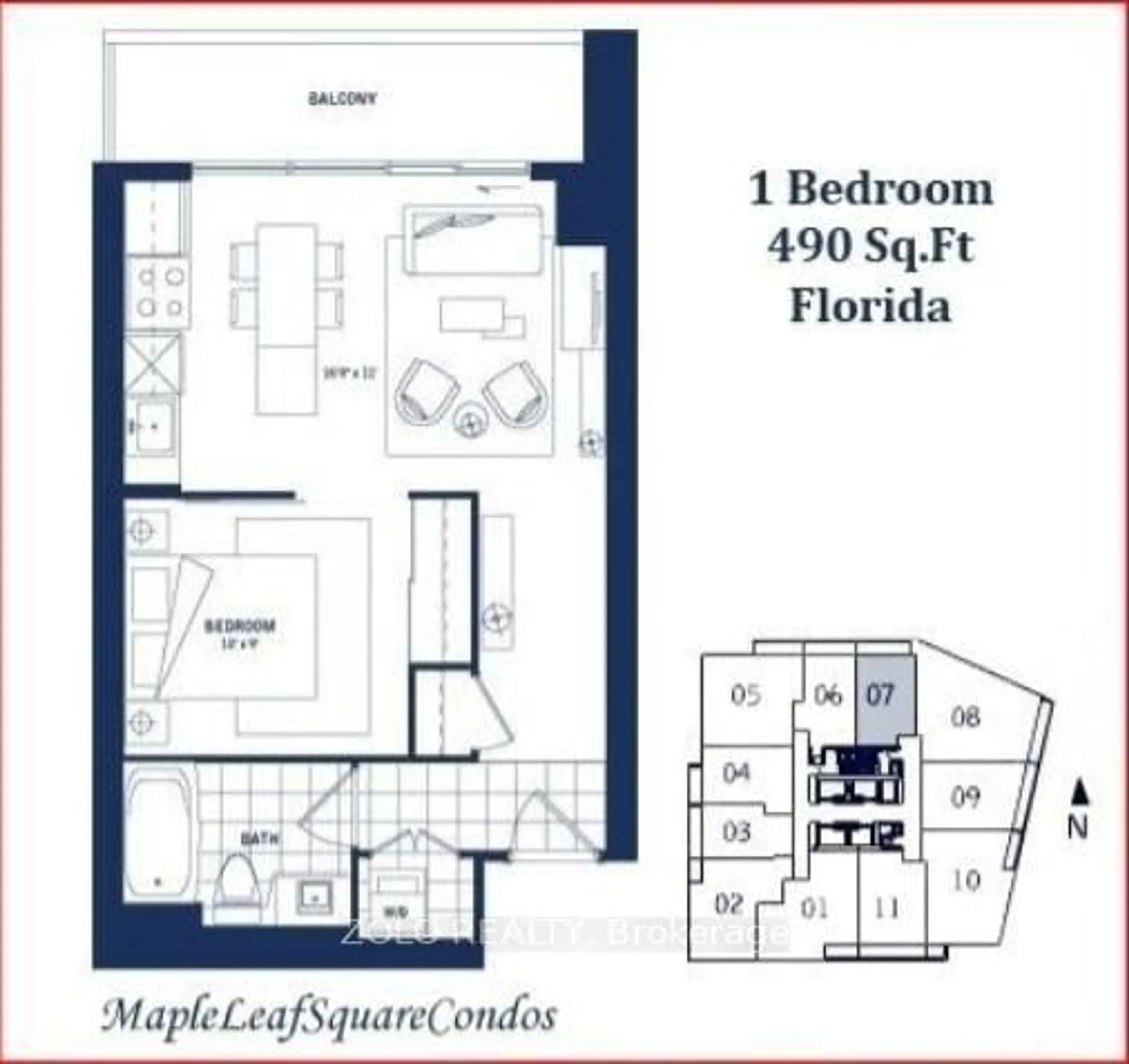 Floor plan for 65 Bremner Blvd #2007, Toronto Ontario M5J 0A7