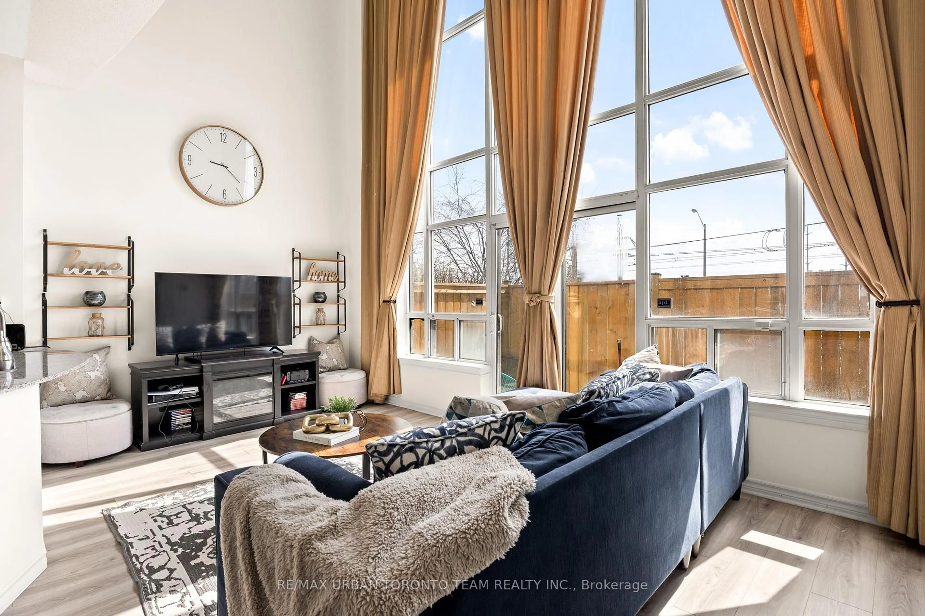 Living room with furniture, unknown for 1720 Eglinton Ave #108, Toronto Ontario M4A 1J7