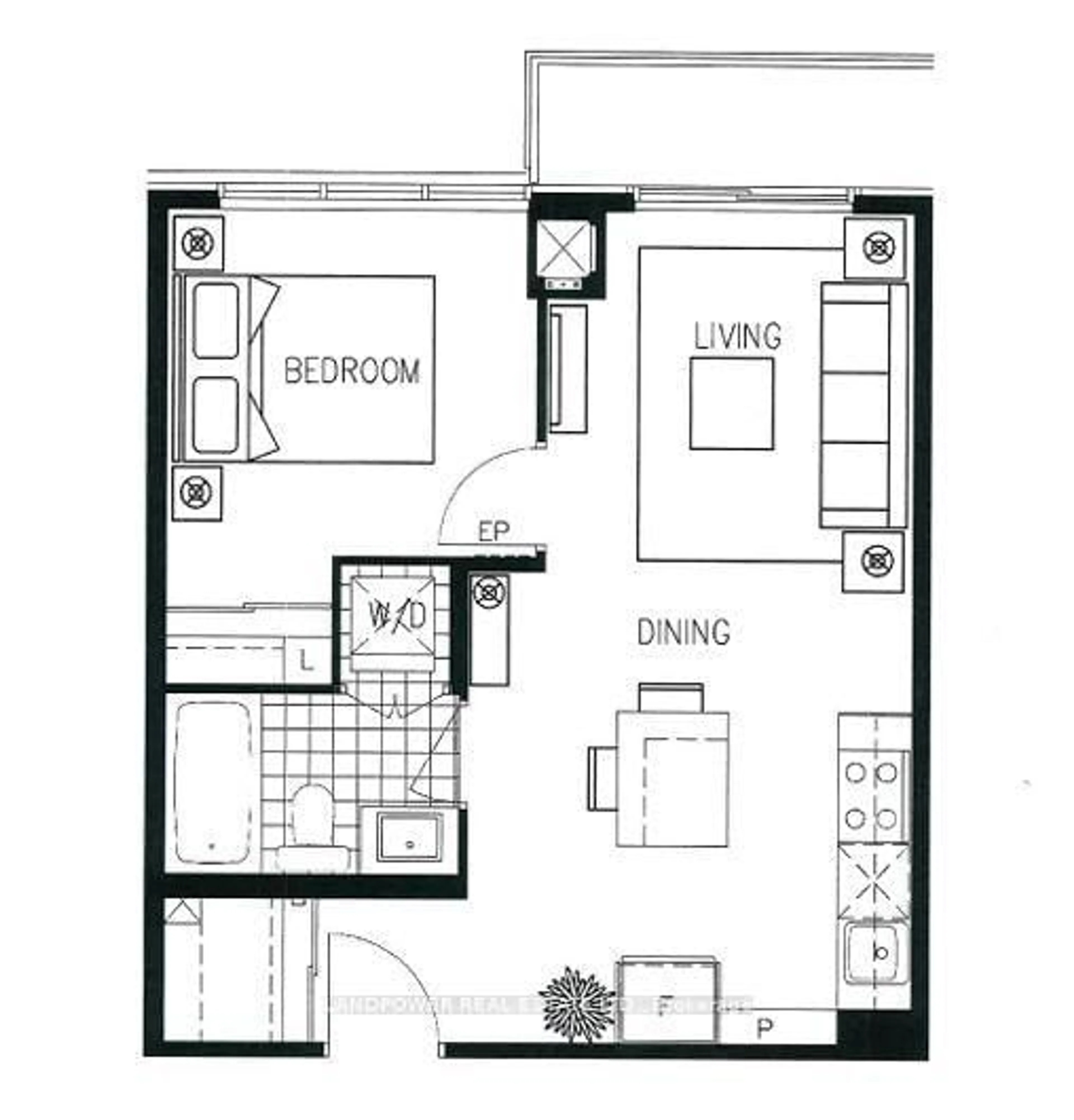 Floor plan for 28 Linden St #1209, Toronto Ontario M4Y 0A4