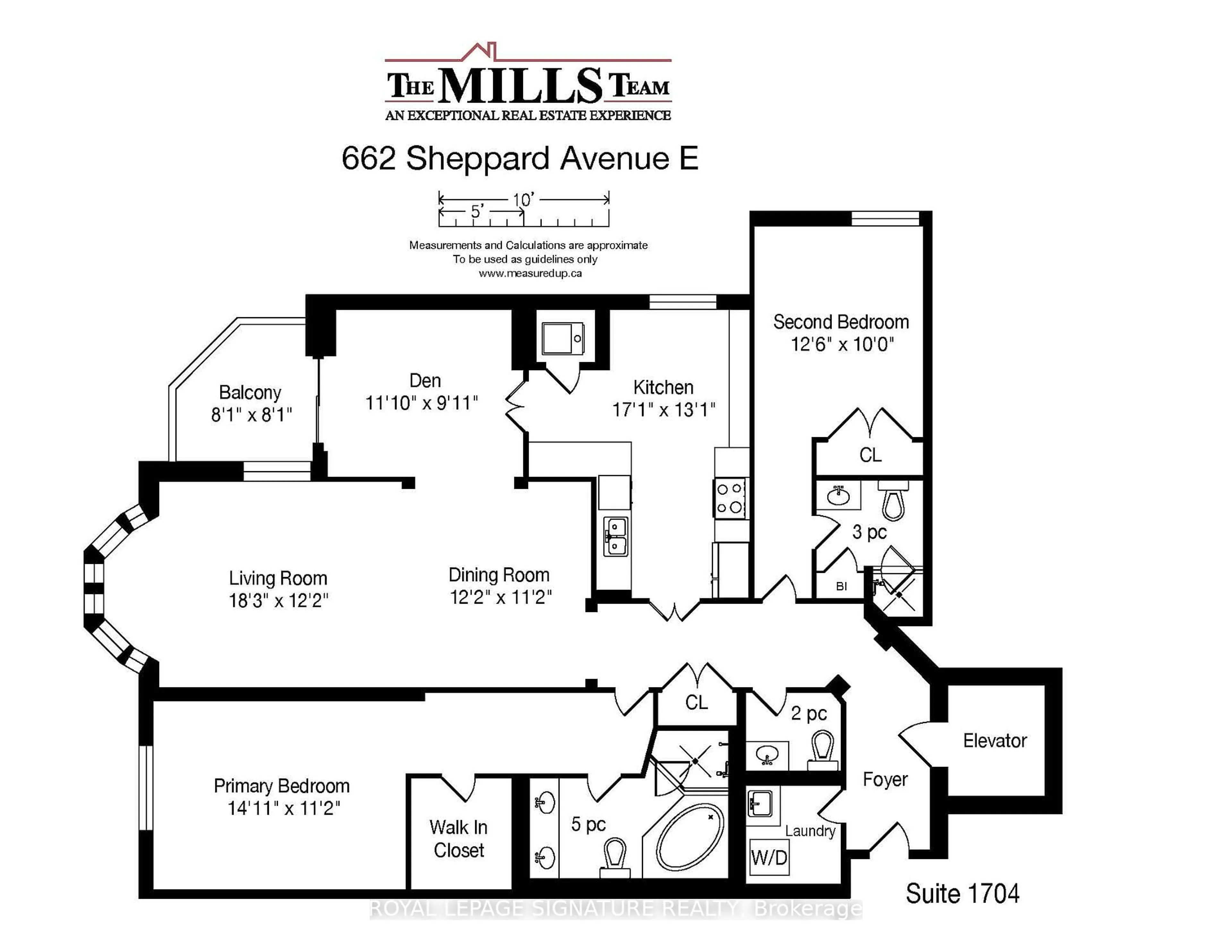 Floor plan for 662 Sheppard Ave #1704, Toronto Ontario M2K 3E6