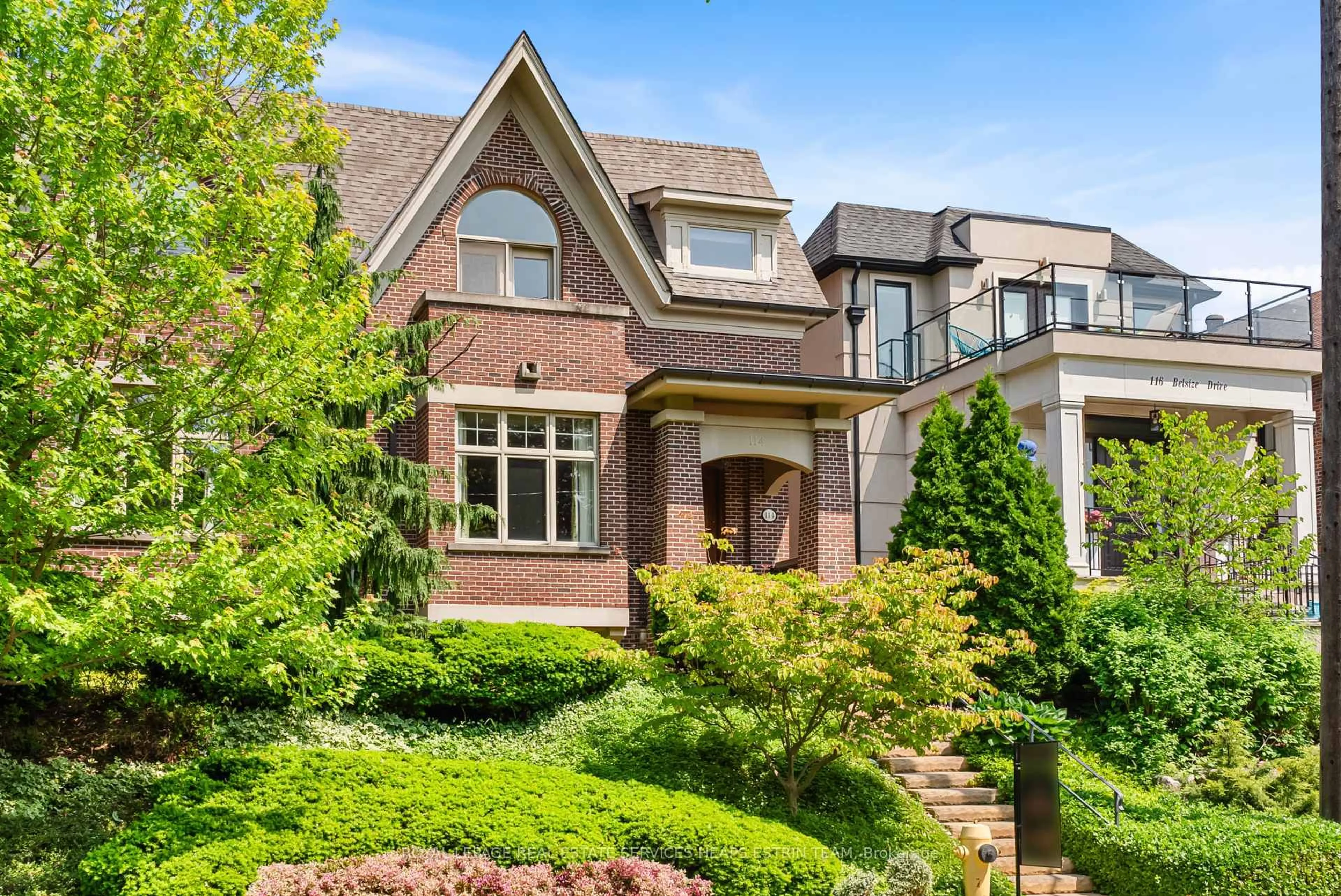 Home with brick exterior material, street for 114 Belsize Dr, Toronto Ontario M4S 1L7