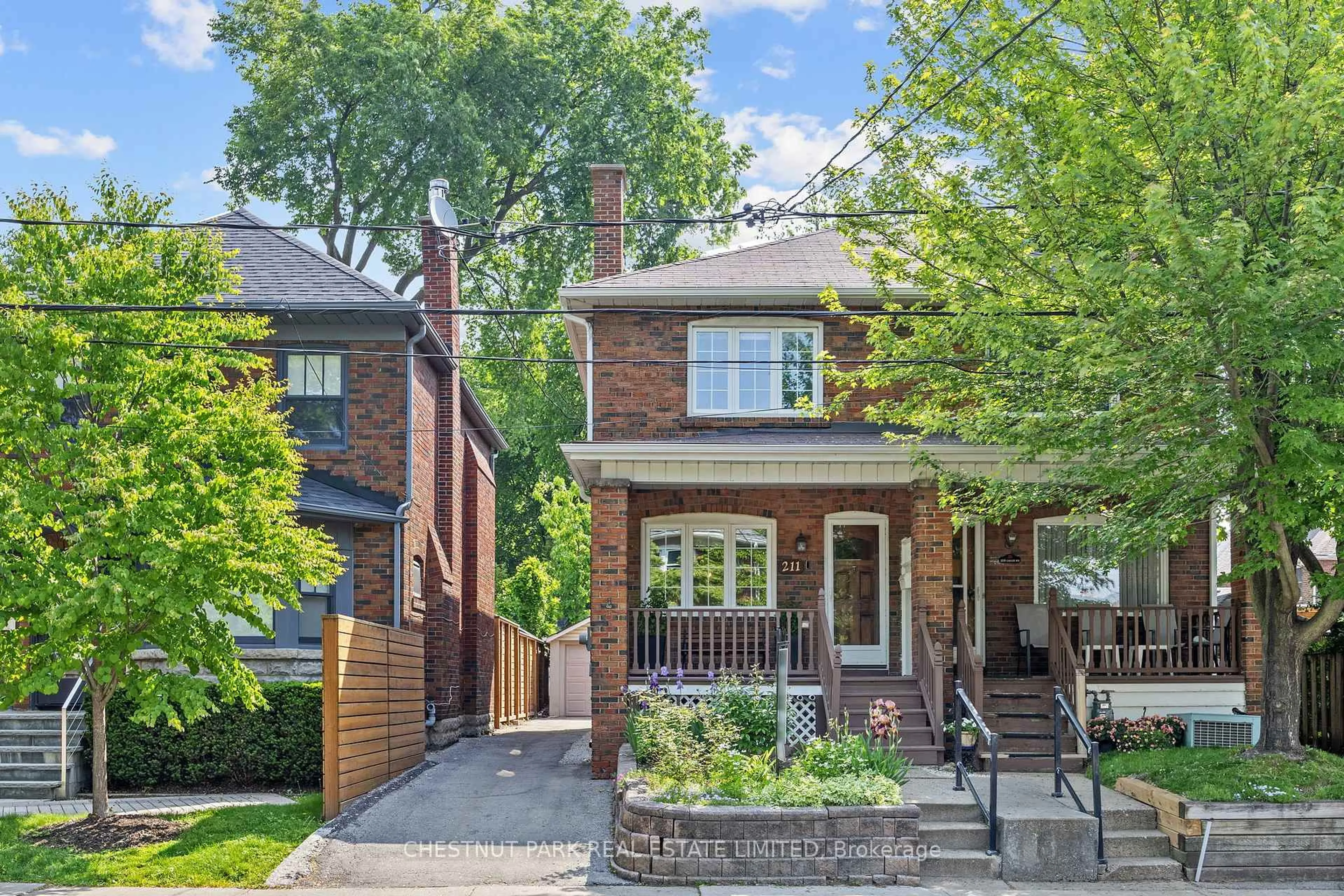 Home with brick exterior material, street for 211 Greer Rd, Toronto Ontario M5M 3N5