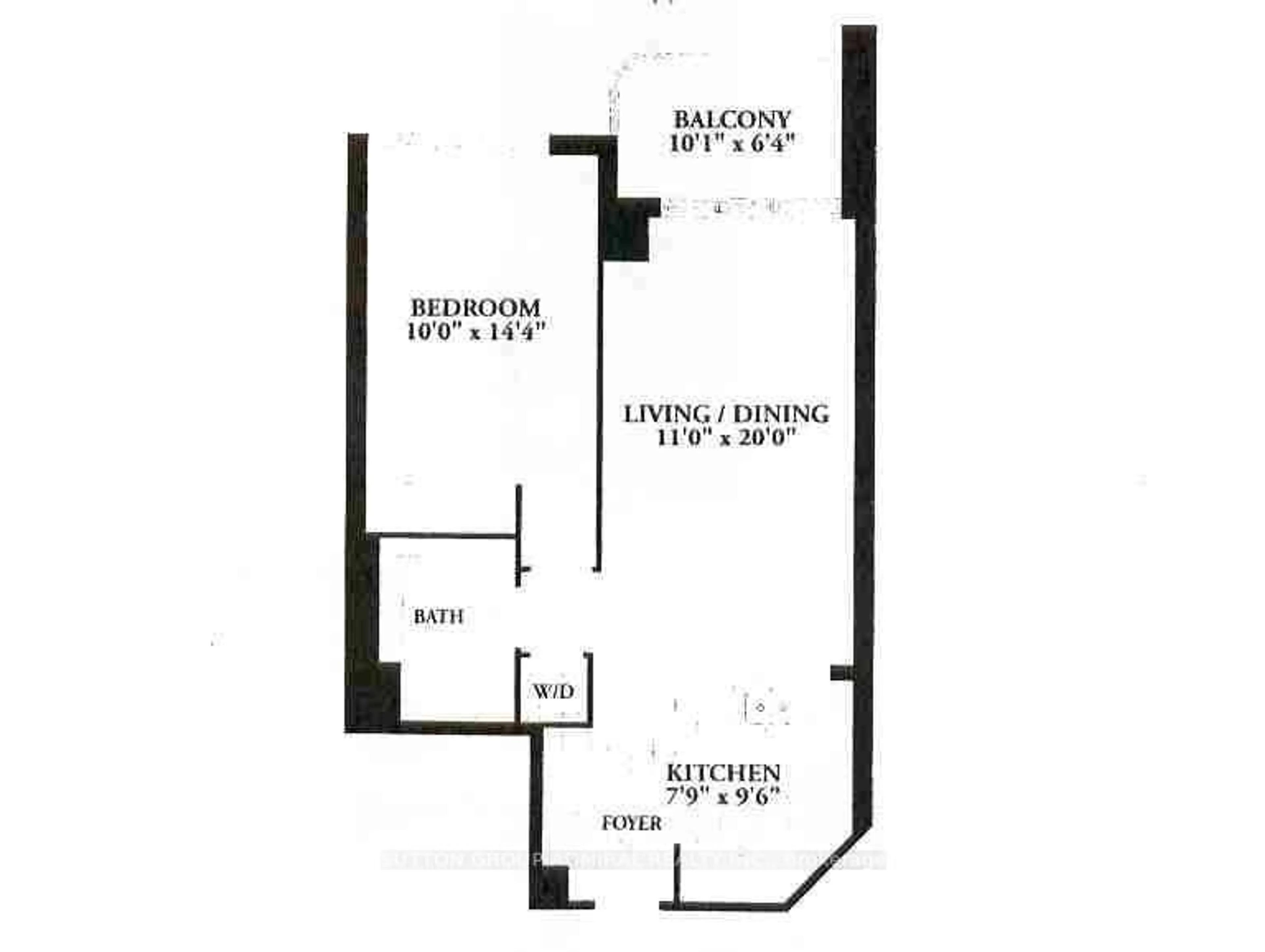Floor plan for 750 Bay St #2002, Toronto Ontario M5G 1N6
