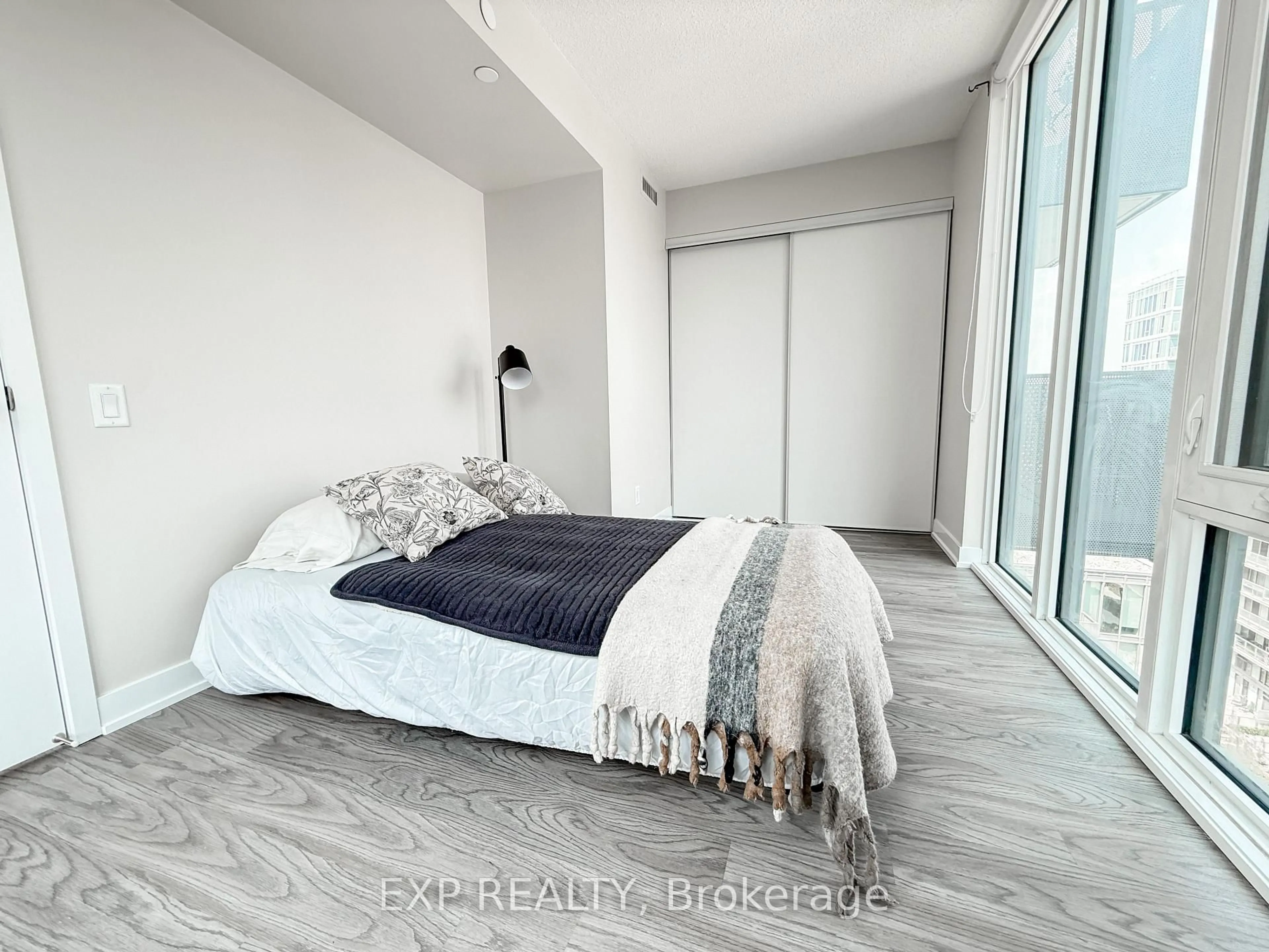 Bedroom with bed, unknown for 38 Monte Kwinter Crt #1106, Toronto Ontario M3H 0E2